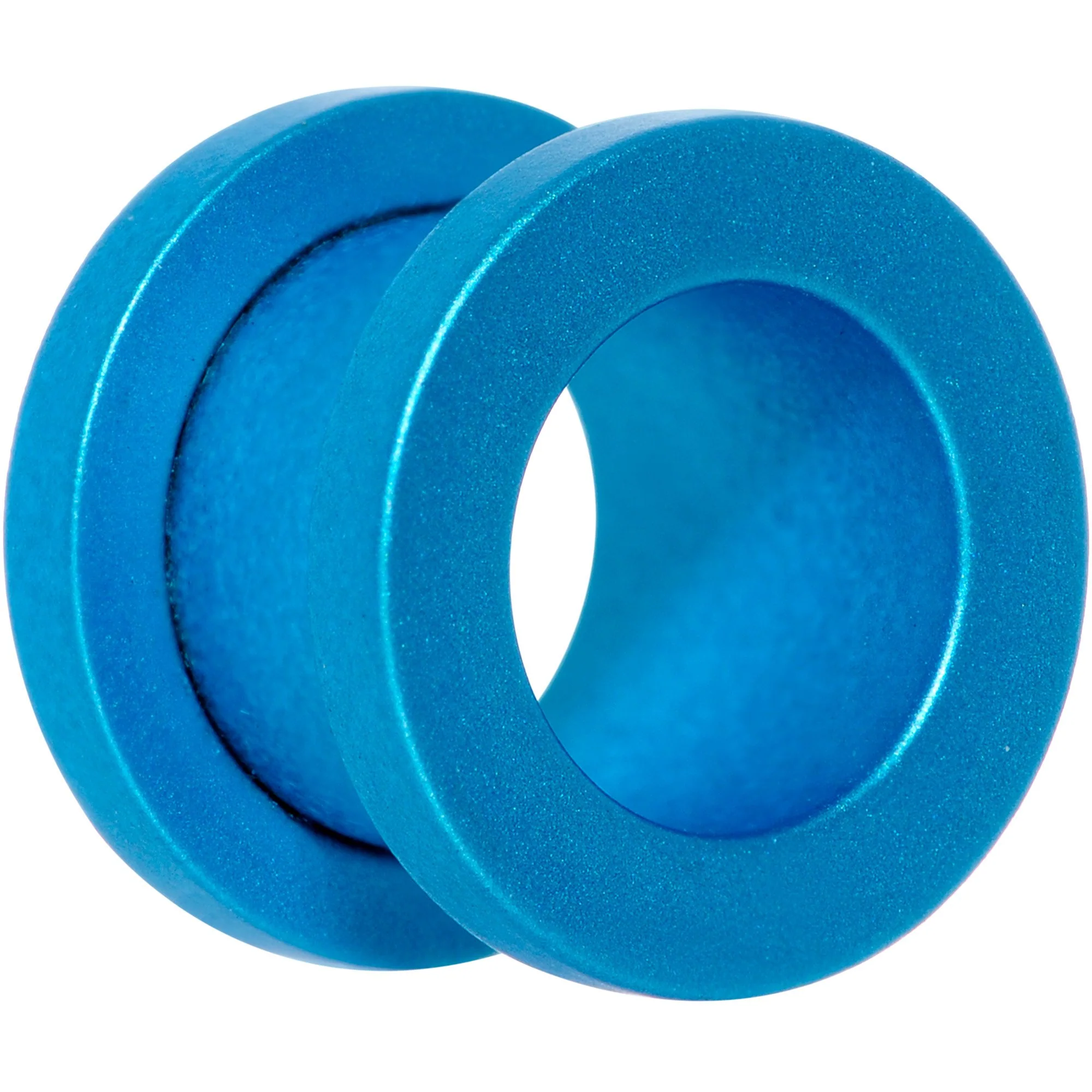 Aqua Matte Silicone Screw Fit Tunnel Plug Set 6mm to 25mm - Image 2