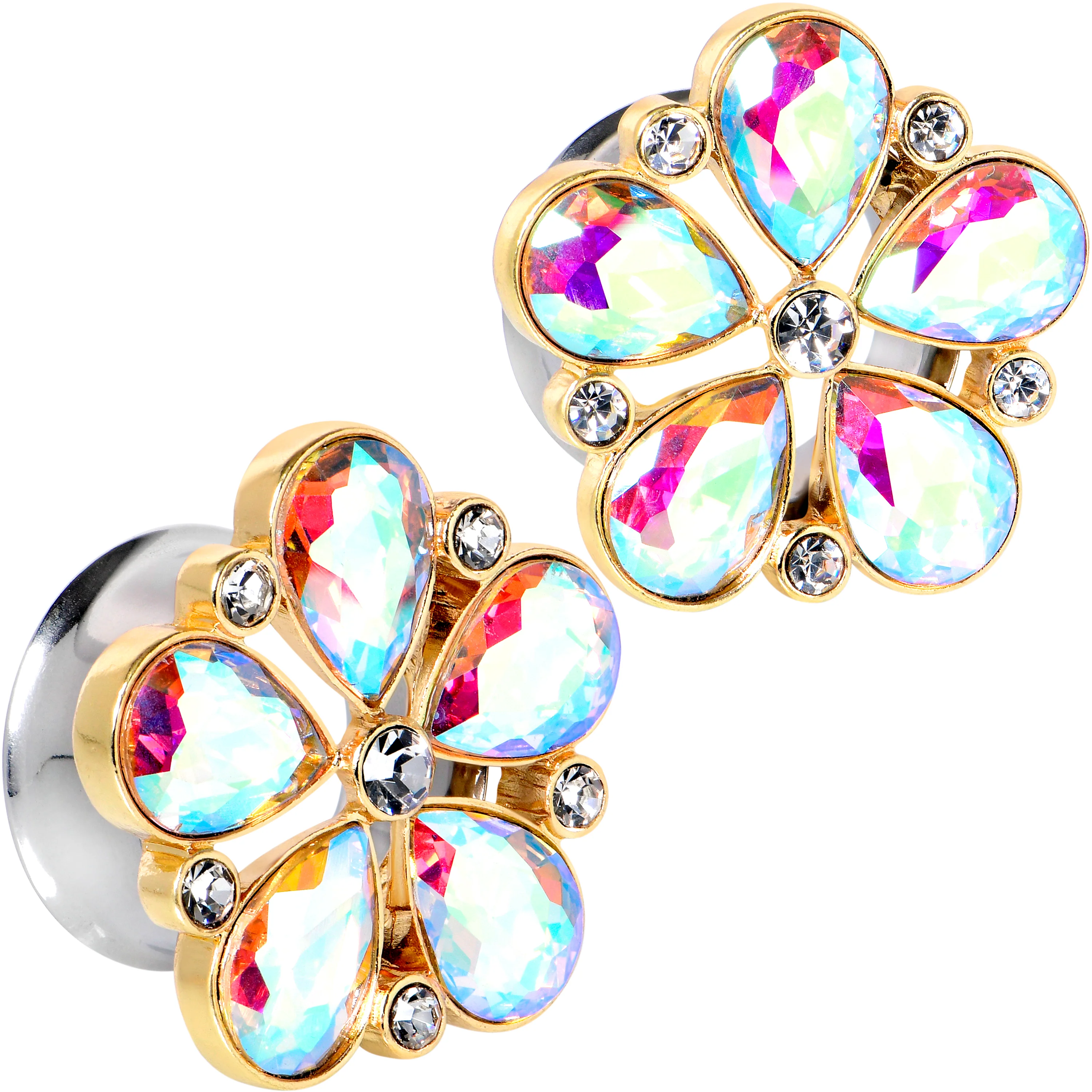 Gem Filigree Flower Fantasy Double Flare Plug Set Sizes 6mm to 25mm - Image 10