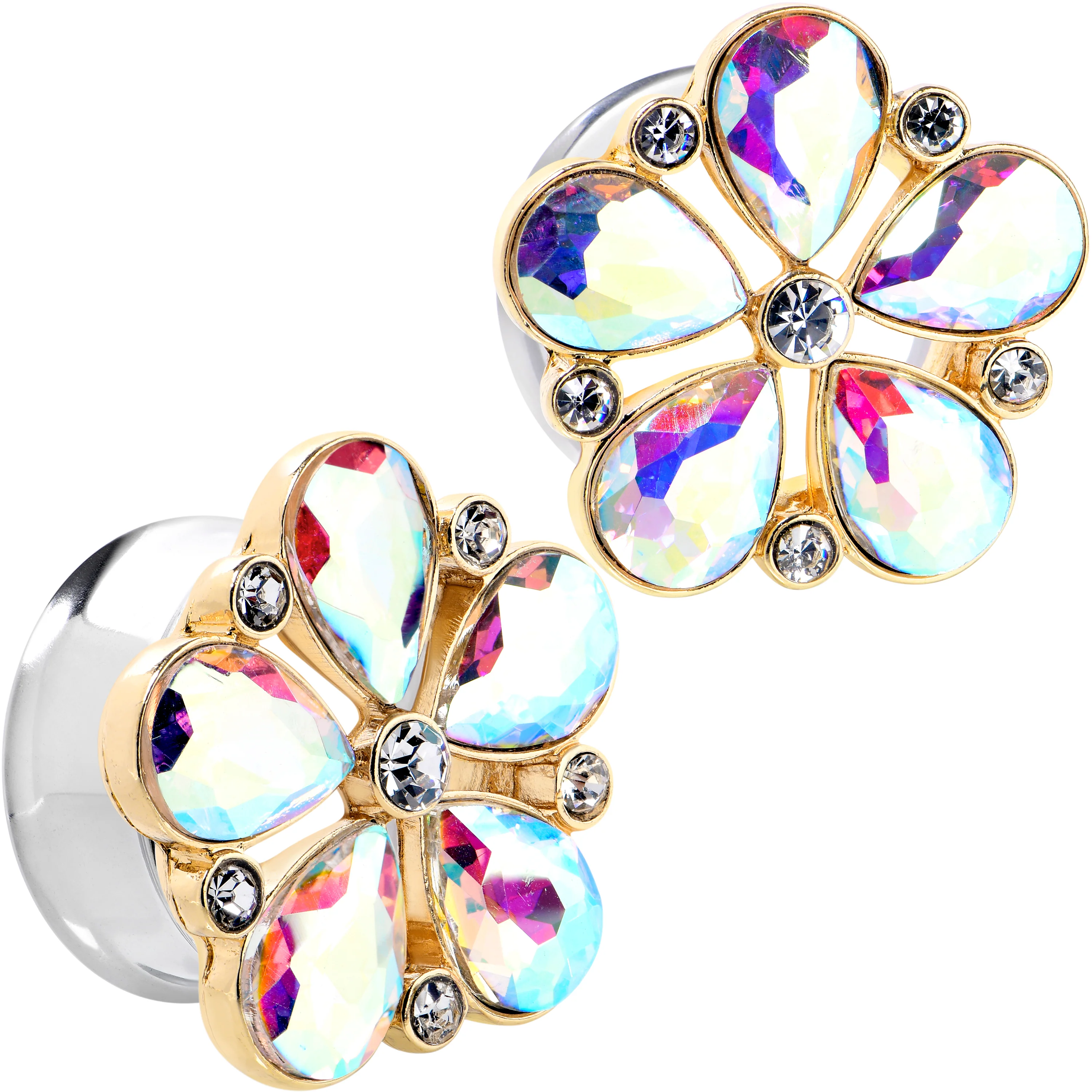 Gem Filigree Flower Fantasy Double Flare Plug Set Sizes 6mm to 25mm - Image 11