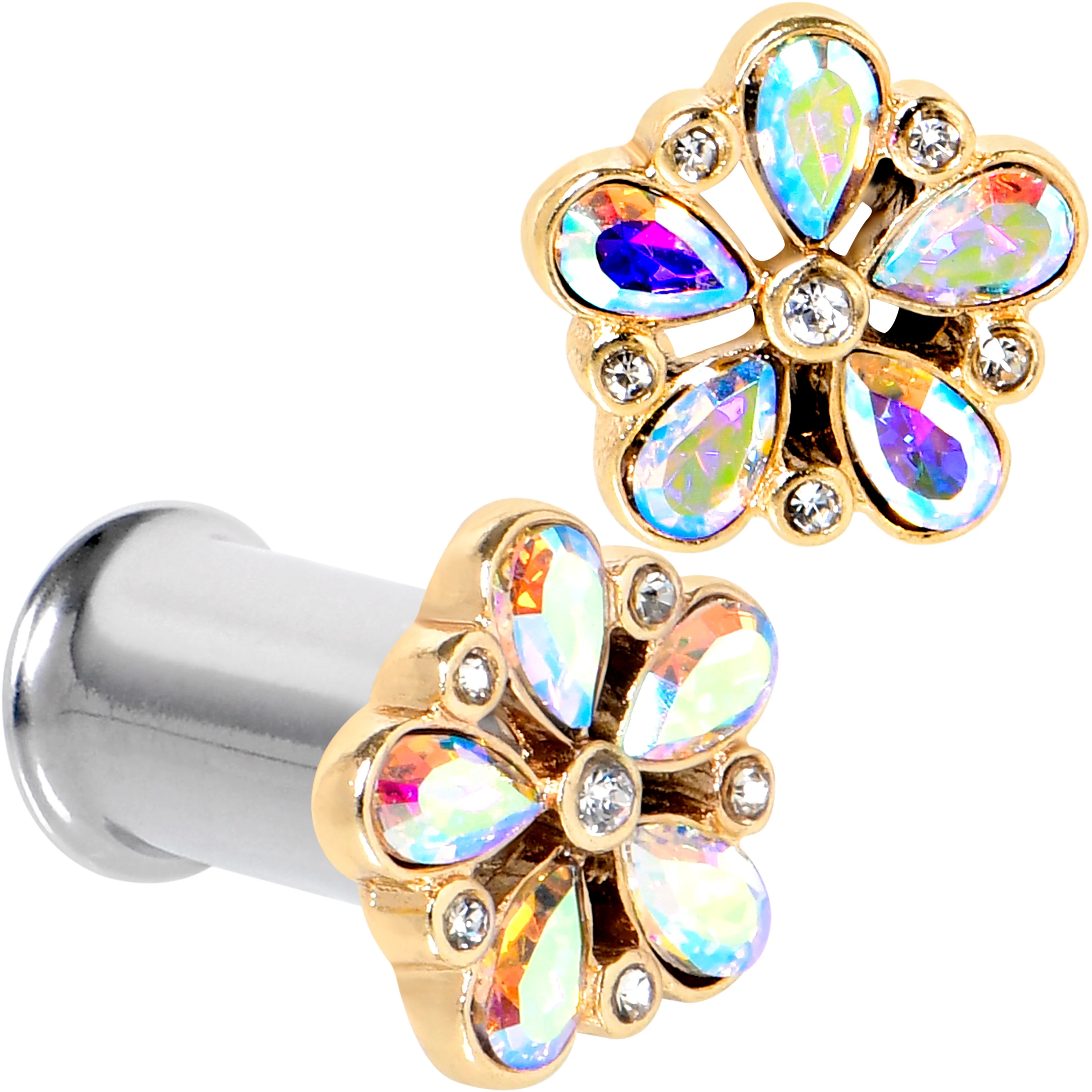 Gem Filigree Flower Fantasy Double Flare Plug Set Sizes 6mm to 25mm - Image 3