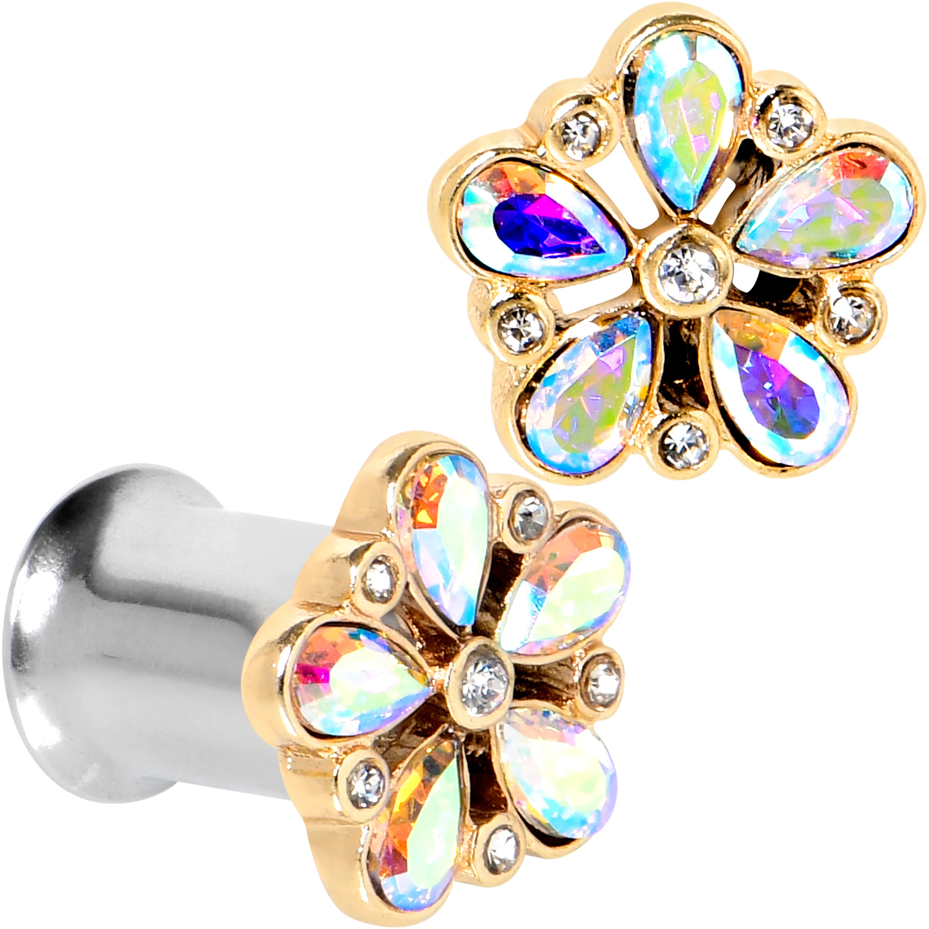 Gem Filigree Flower Fantasy Double Flare Plug Set Sizes 6mm to 25mm - Image 4