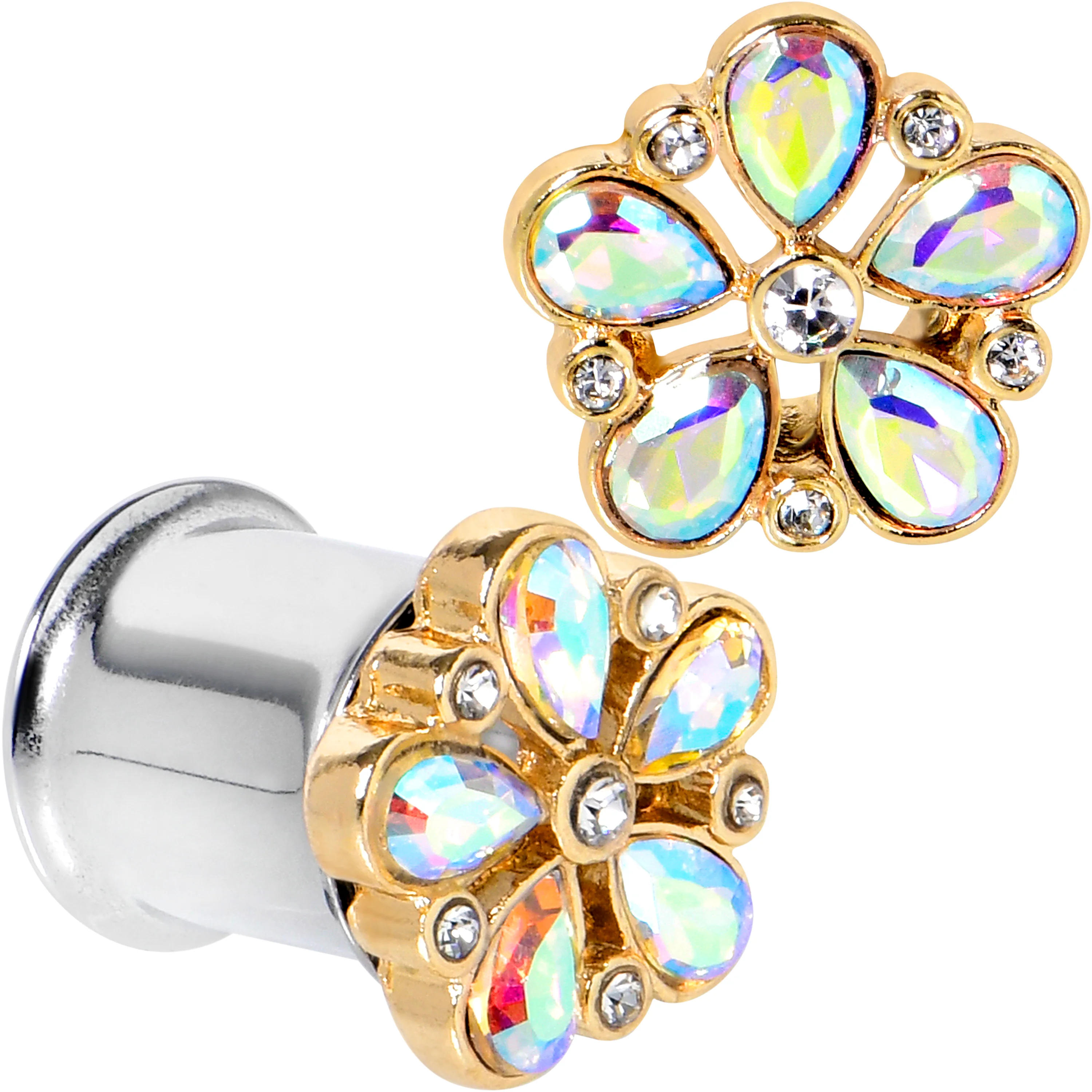 Gem Filigree Flower Fantasy Double Flare Plug Set Sizes 6mm to 25mm - Image 5