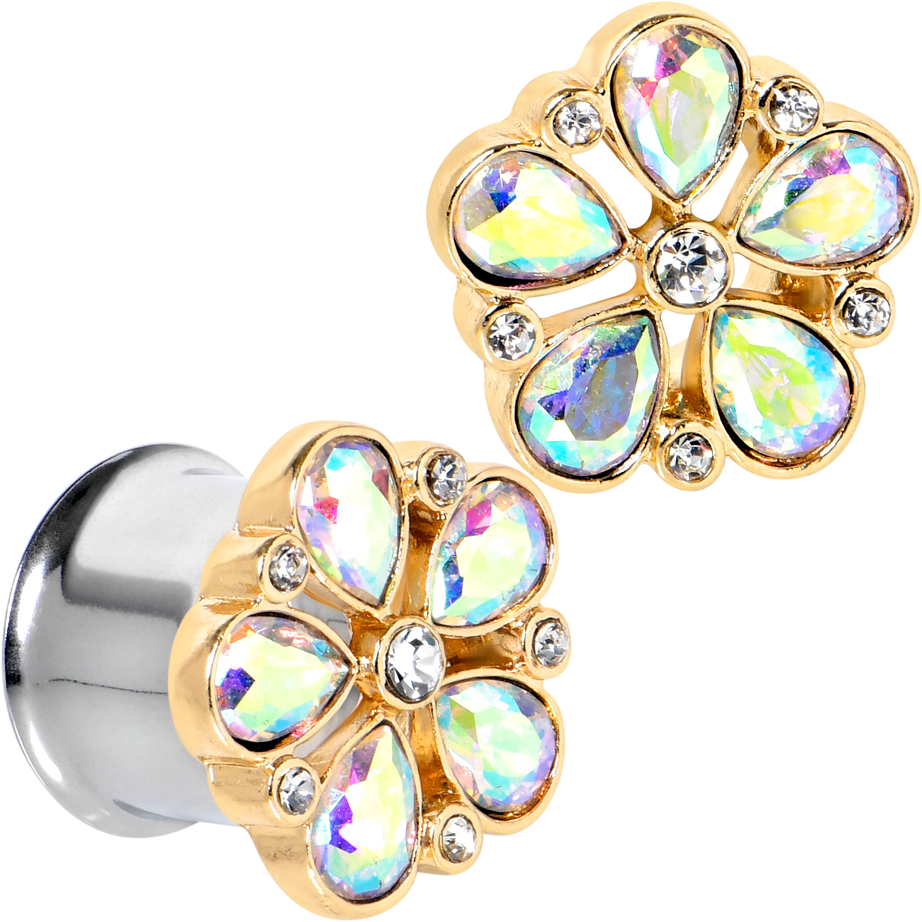 Gem Filigree Flower Fantasy Double Flare Plug Set Sizes 6mm to 25mm - Image 7