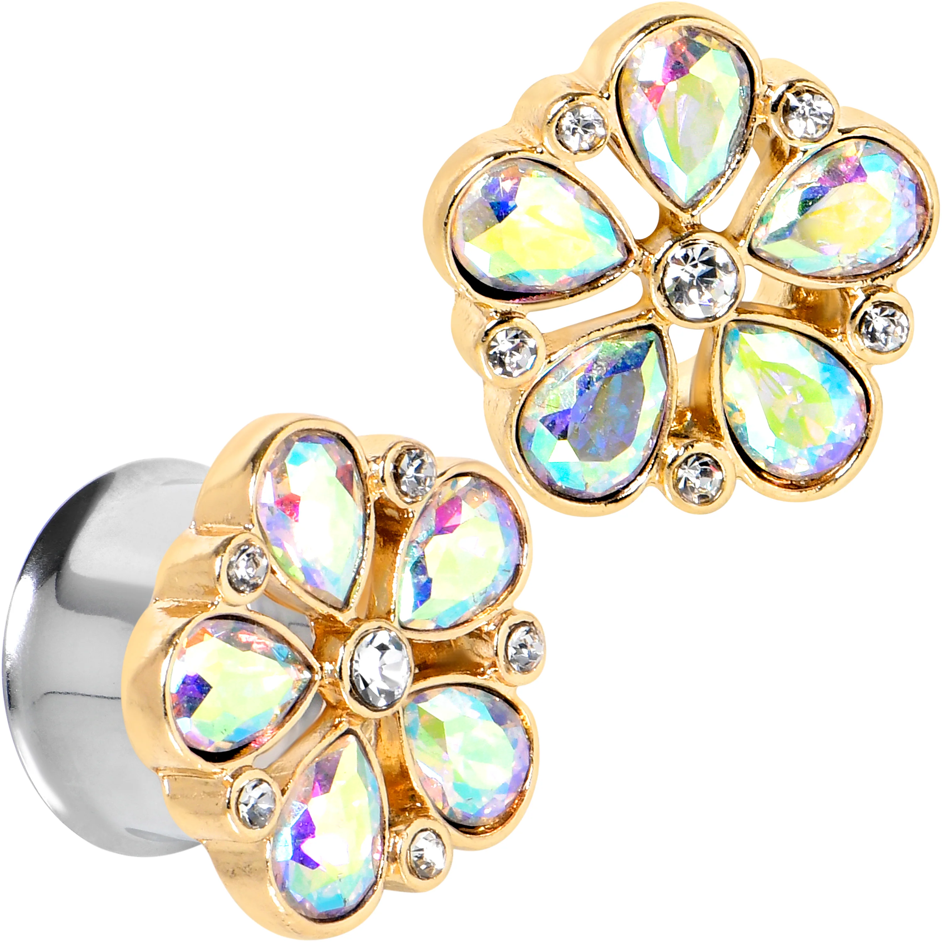 Gem Filigree Flower Fantasy Double Flare Plug Set Sizes 6mm to 25mm - Image 9