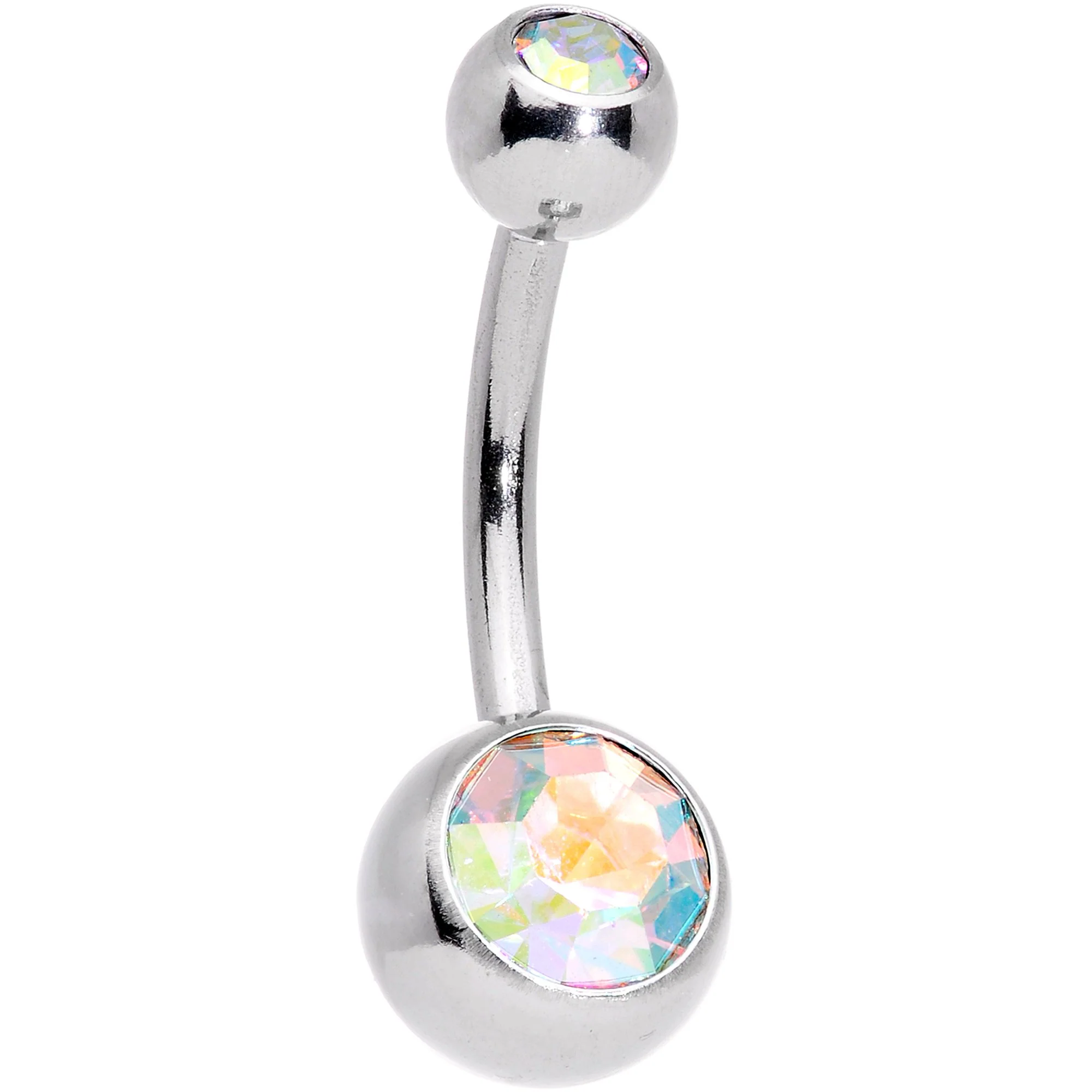 Aurora Gem Variety St Patricks Day Shamrock Belly Ring Set of 4 - Image 5