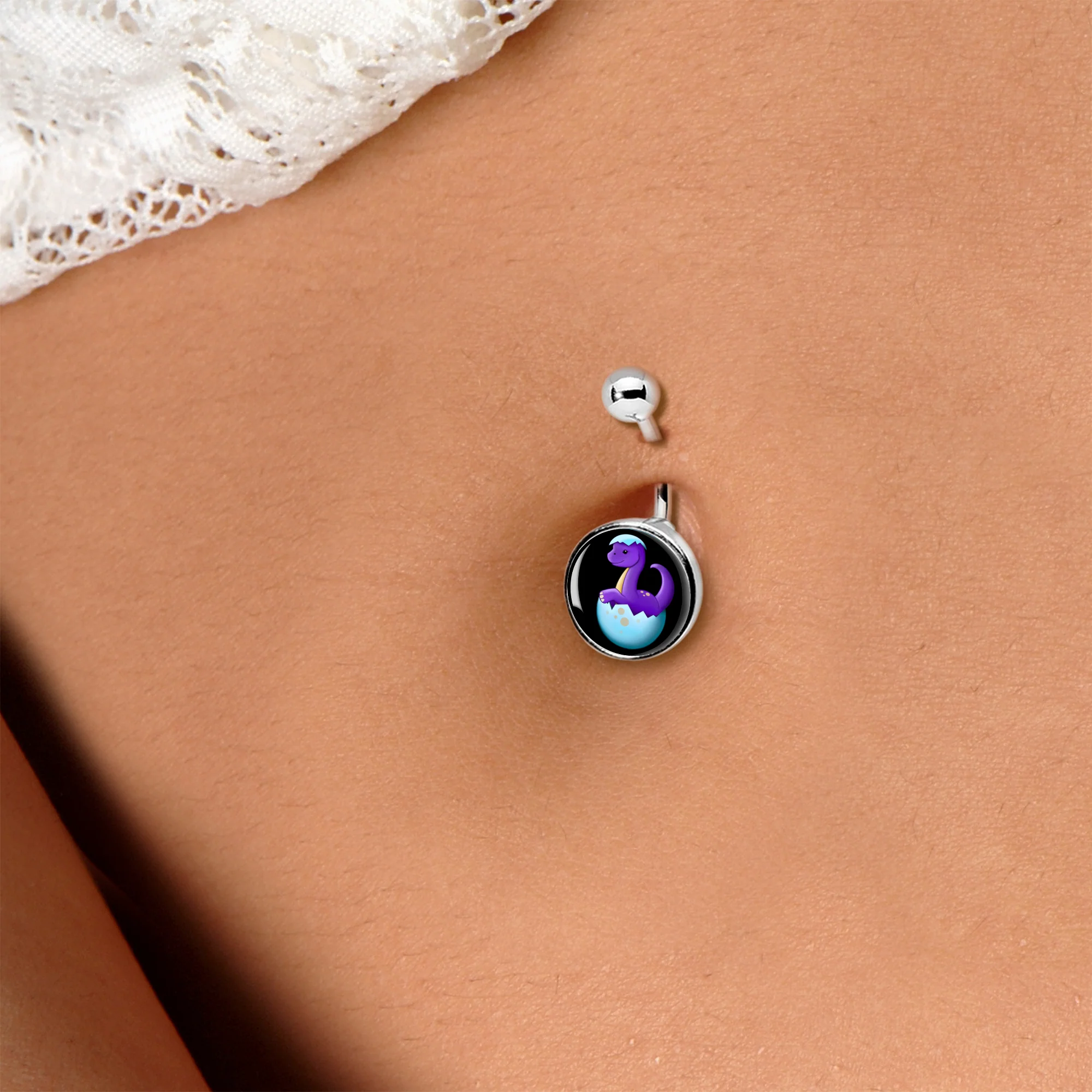 Baby Dinosaur Belly Ring by Onyx O - Image 3