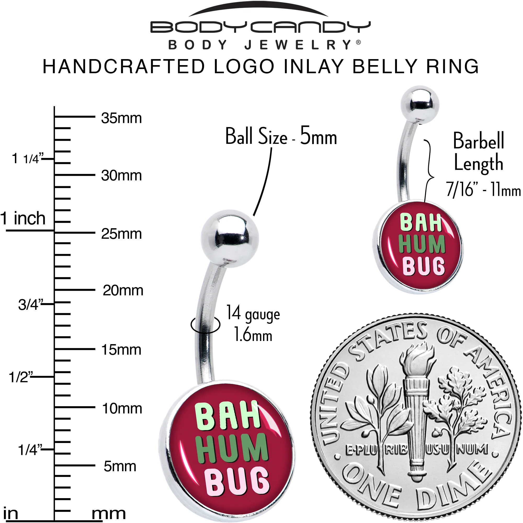 Bah Humbug Holiday Grouch Belly Ring by Onyx O - Image 6