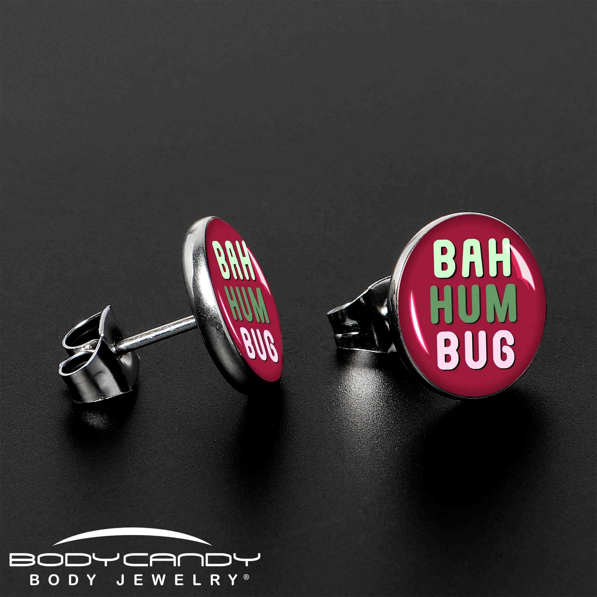 Bah Humbug Holiday Grouch Stud Earrings by Onyx O - Image 3
