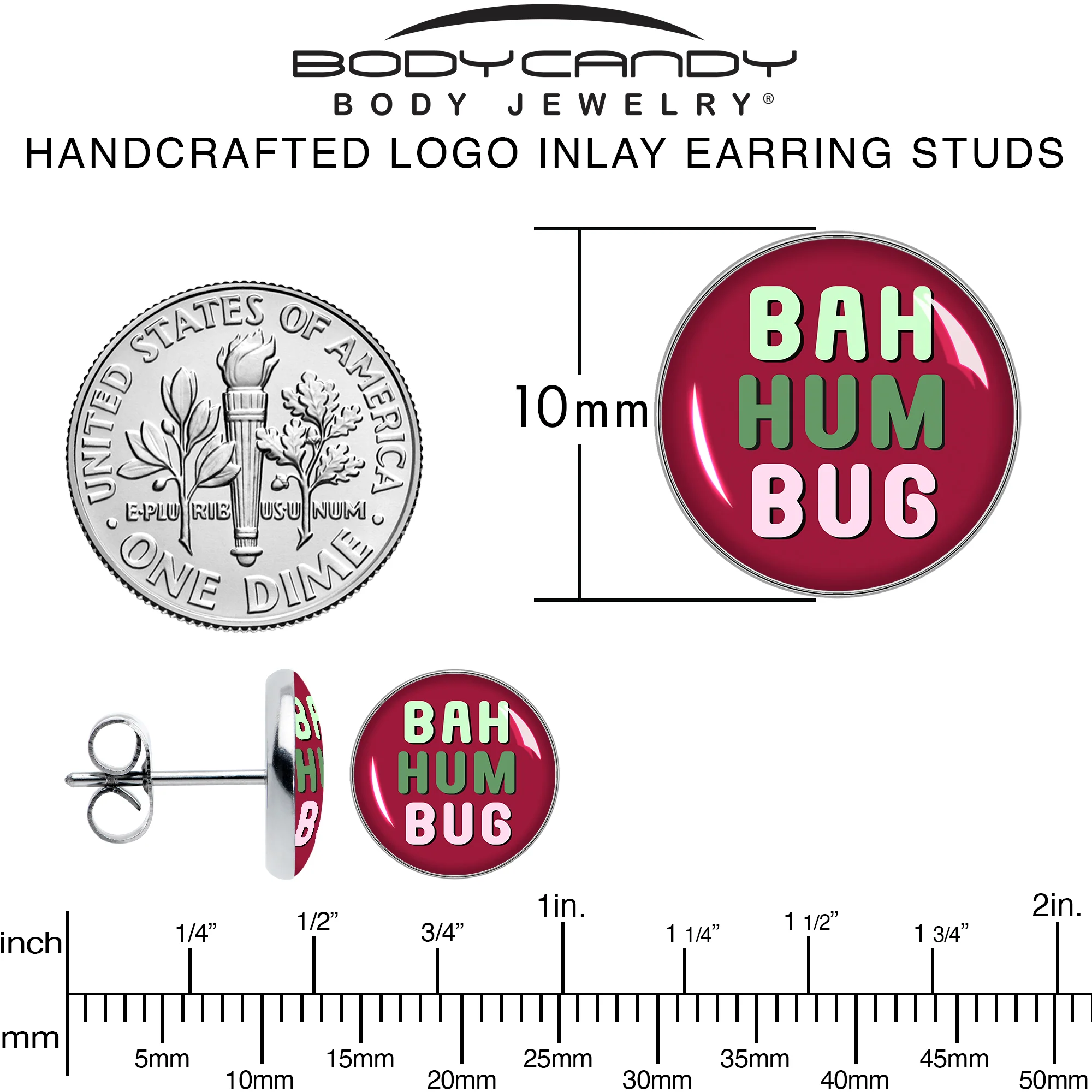 Bah Humbug Holiday Grouch Stud Earrings by Onyx O - Image 6