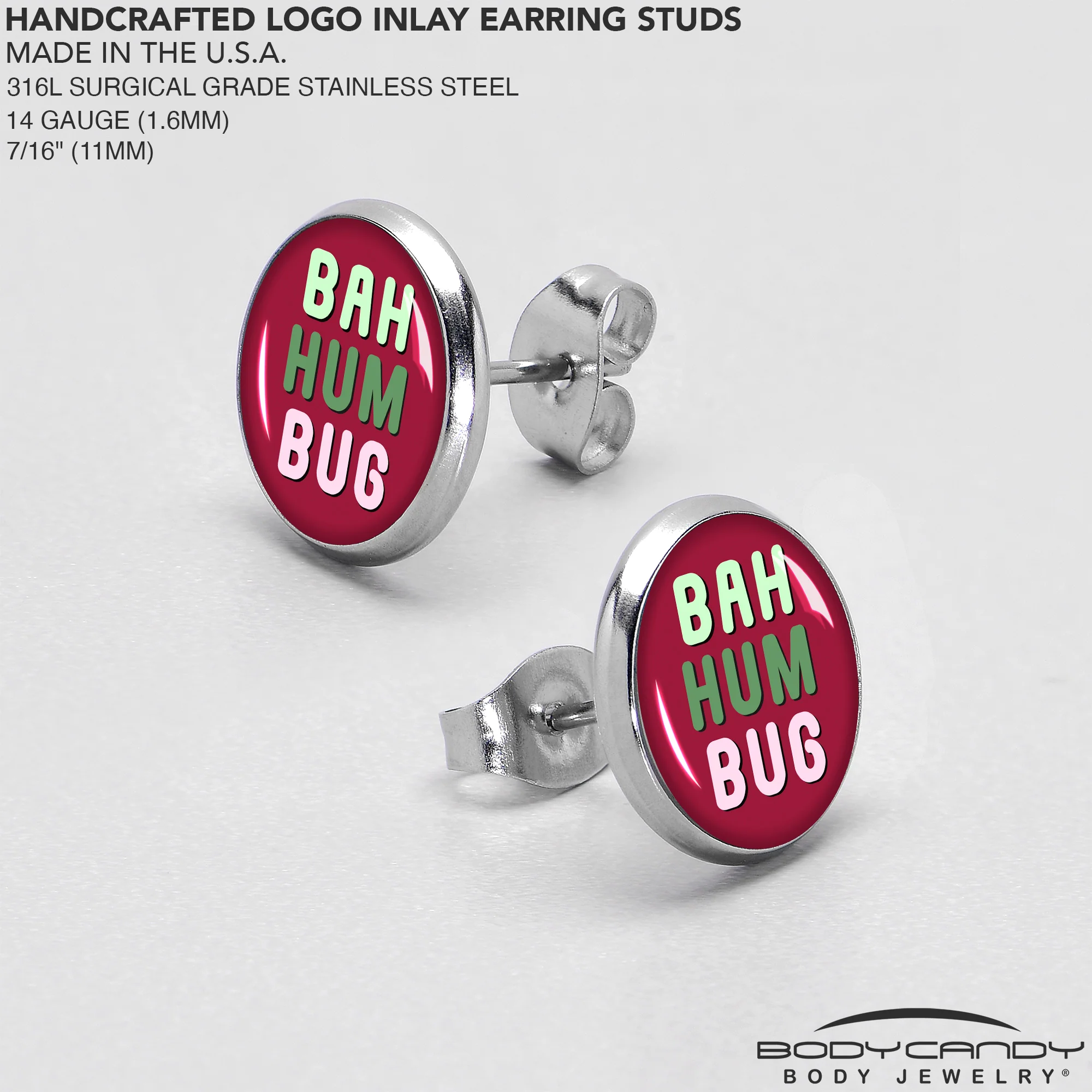 Bah Humbug Holiday Grouch Stud Earrings by Onyx O - Image 7