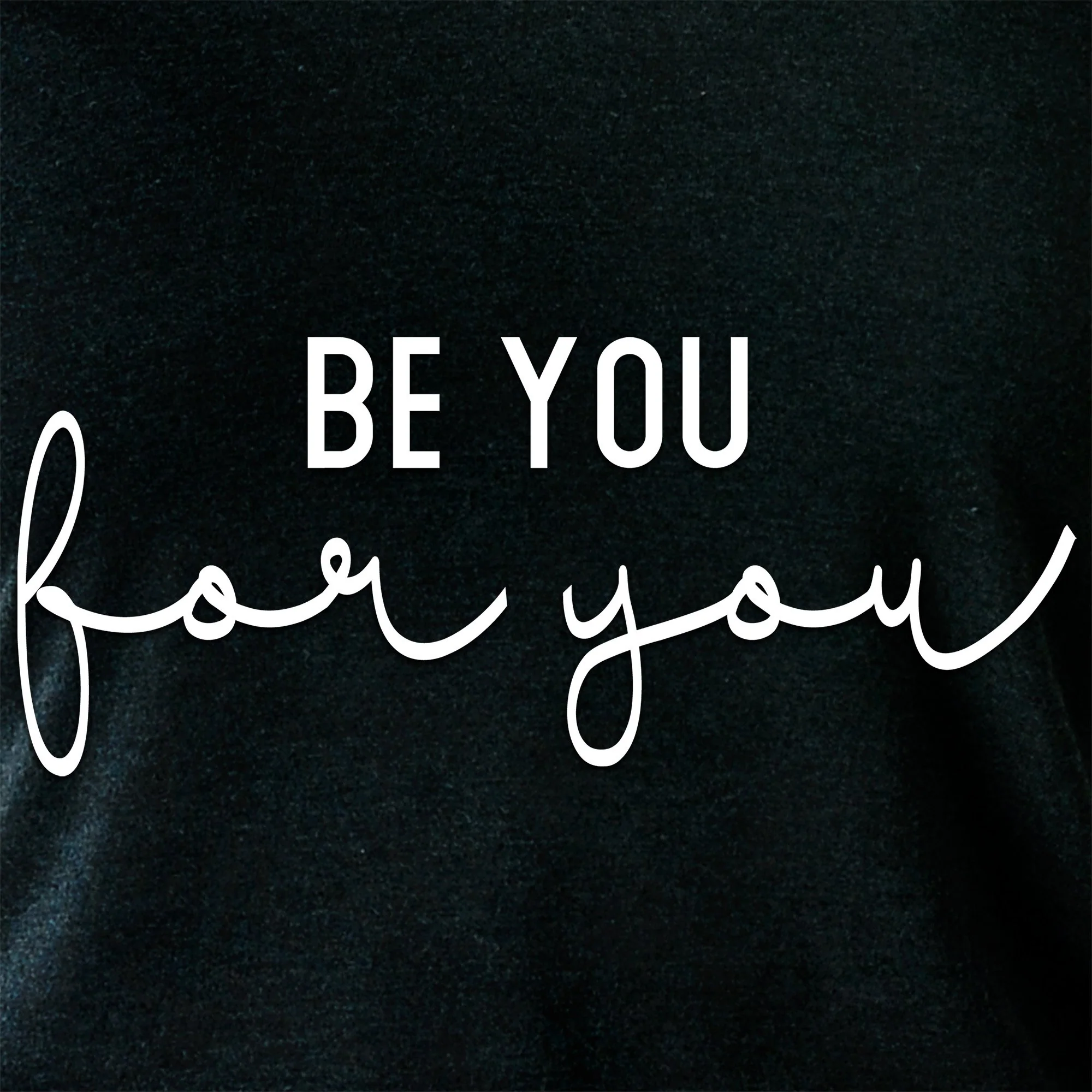 Be You, For You Black Tapered Long Sleeve Hoodie - Image 2