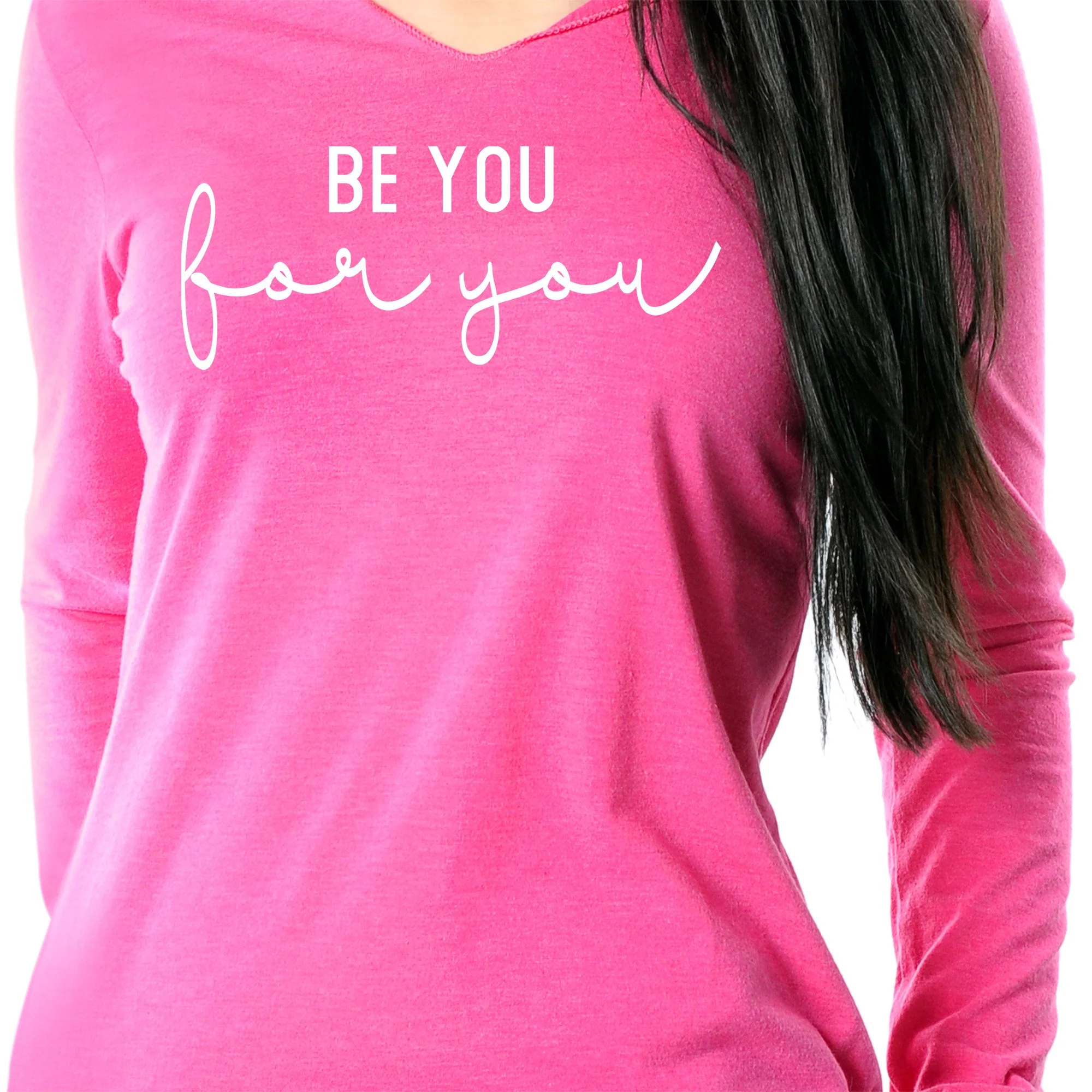 Be You, For You Black Tapered Long Sleeve Hoodie - Image 6