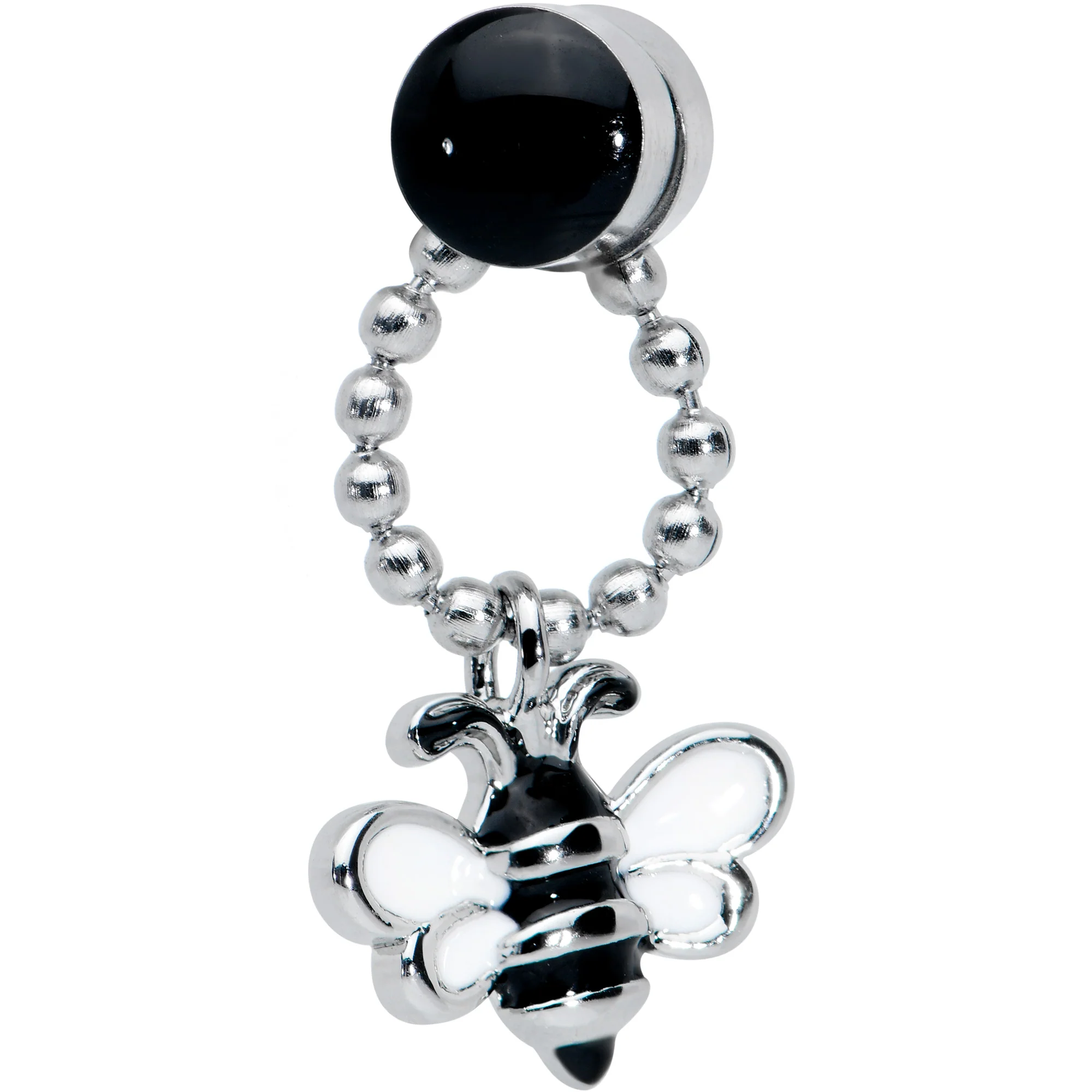 Bee Chain Dangle Non Pierced Magnetic Clip On Fake Septum Ring - Image 2