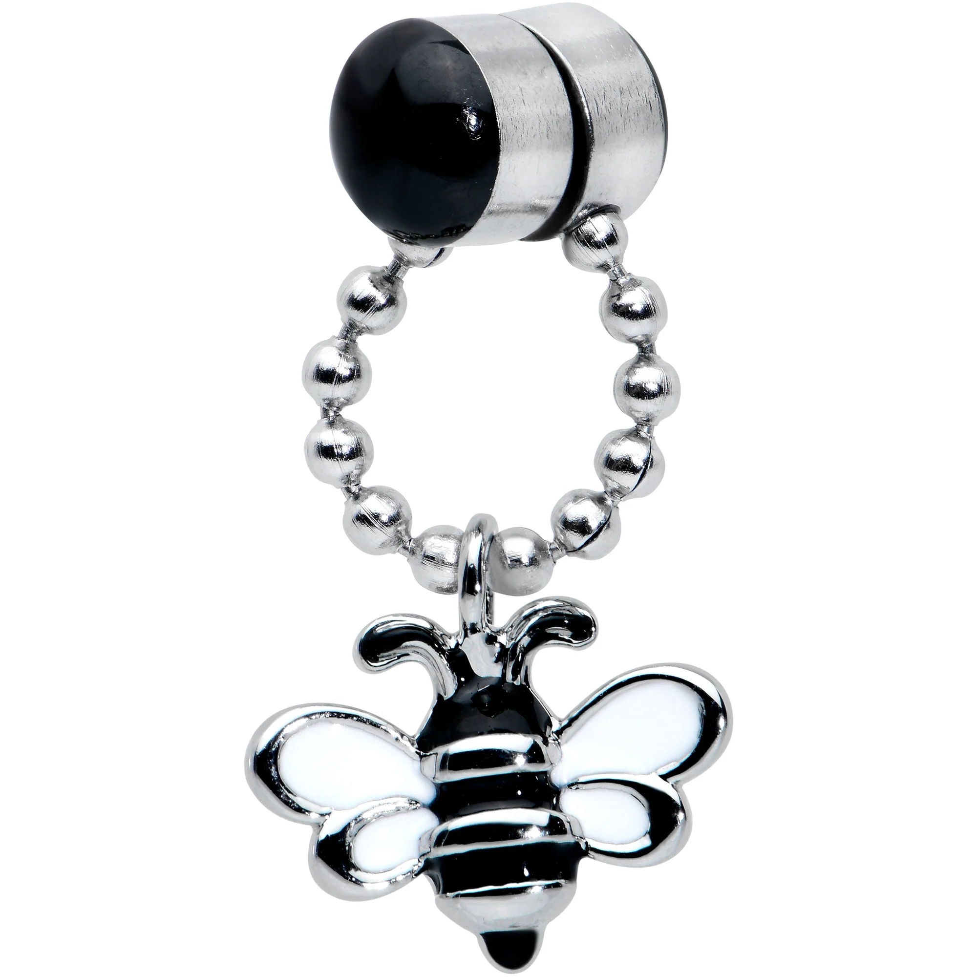 Bee Chain Dangle Non Pierced Magnetic Clip On Fake Septum Ring - Image 3