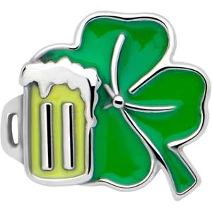 Beer Shamrock St Patricks Barbell Tongue Ring - Image 3