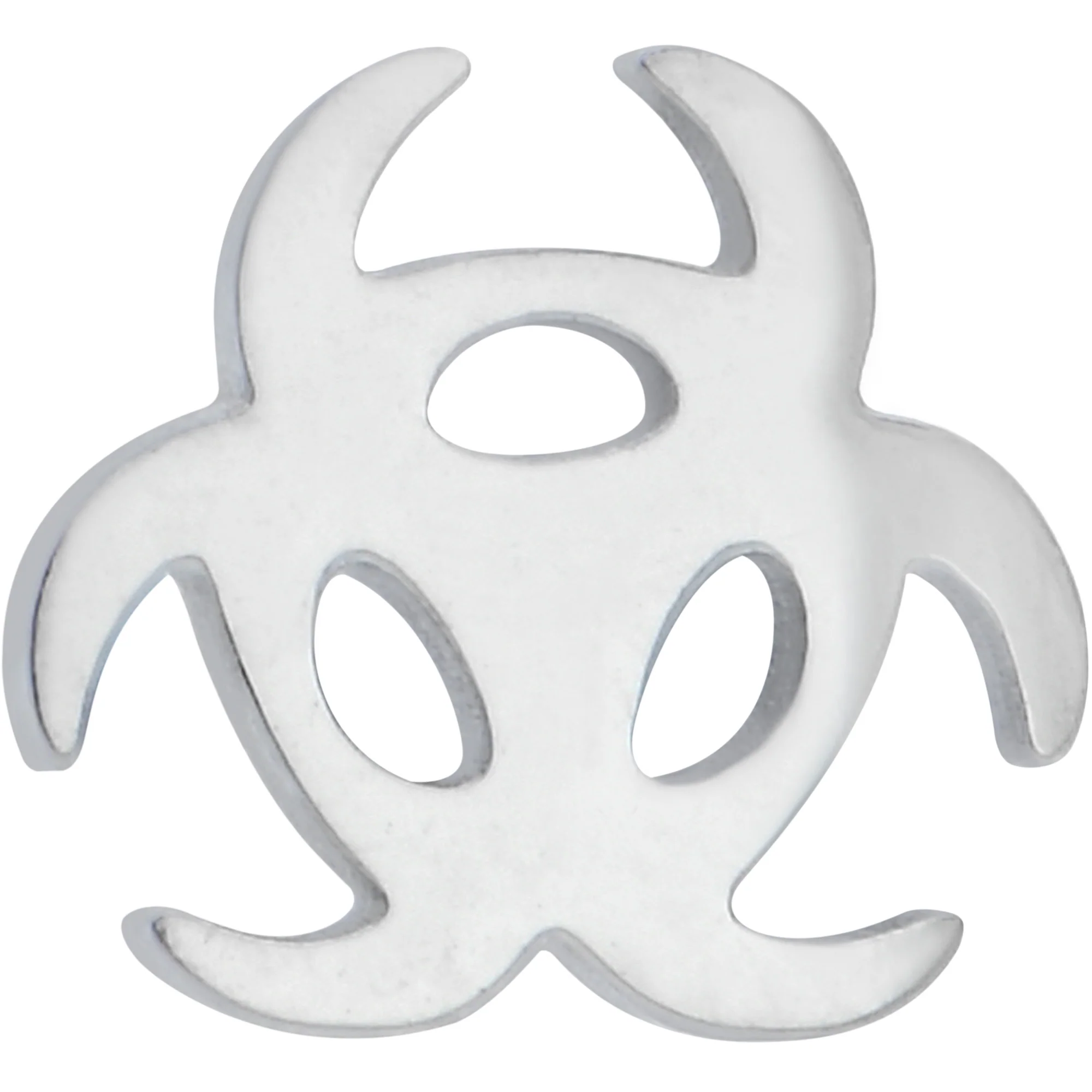 Biohazard Symbol Barbell Tongue Ring - Image 2