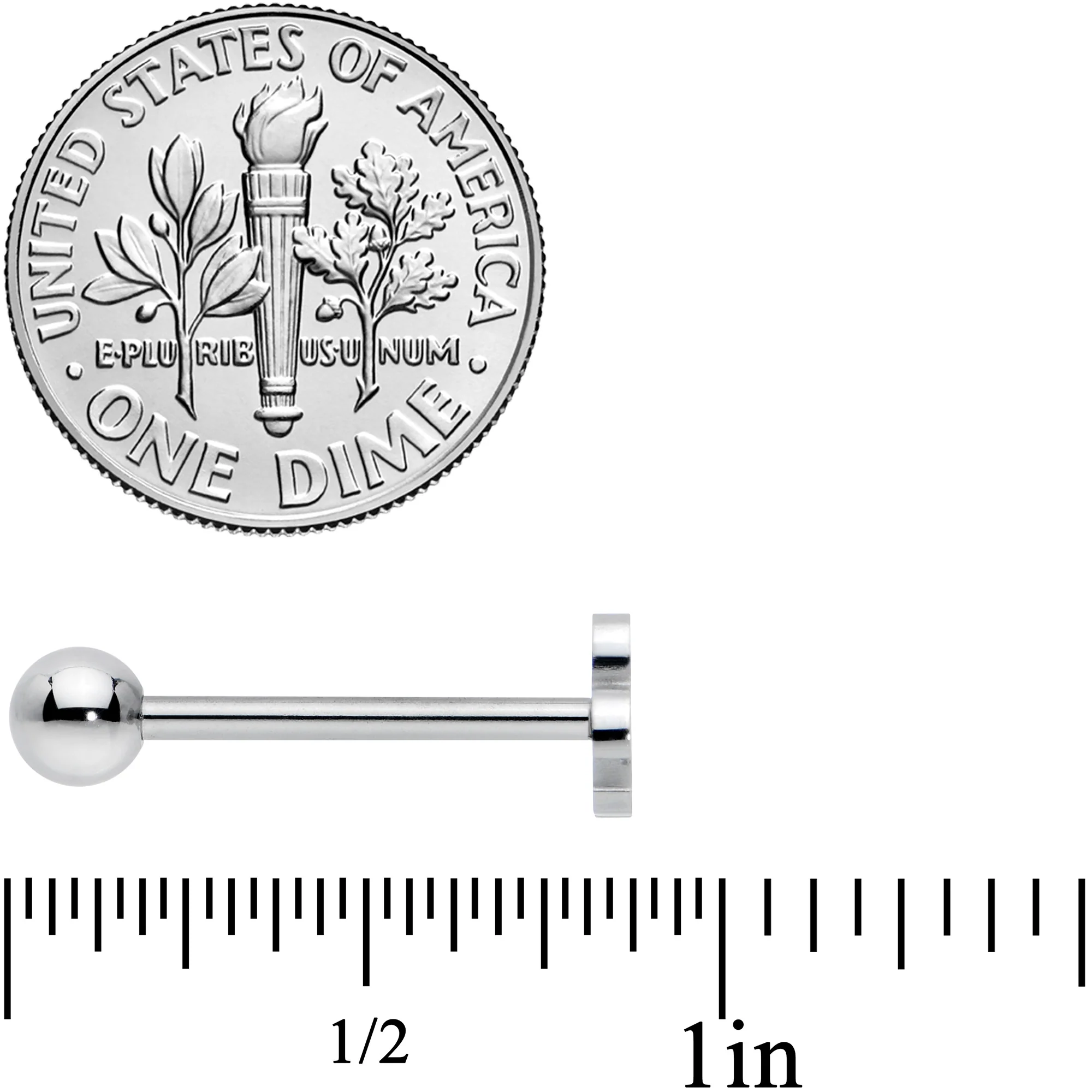 Biohazard Symbol Barbell Tongue Ring - Image 4