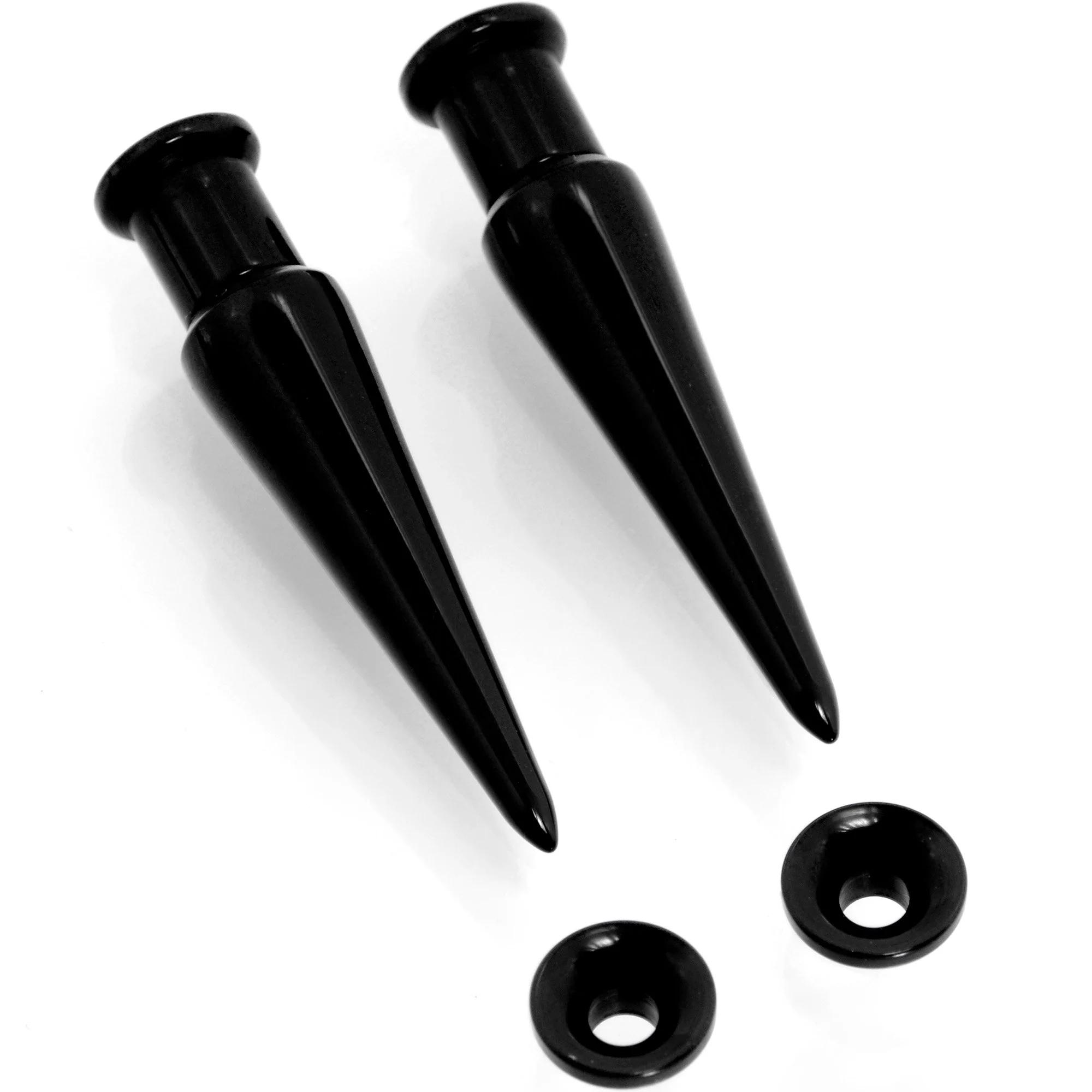 Black 2 in 1 Interchangeable Screw Fit Plug and Taper Set - Image 10