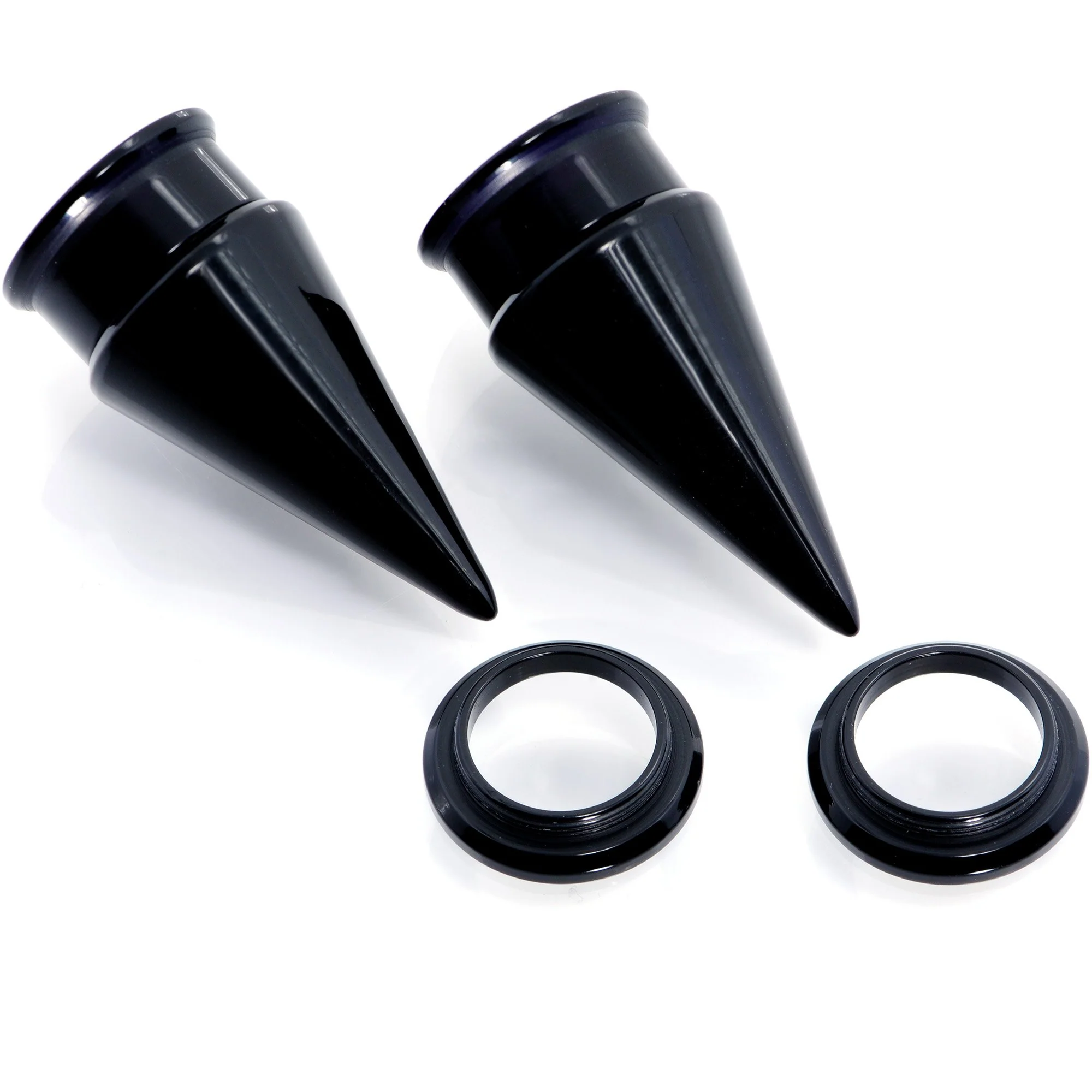 Black 2 in 1 Interchangeable Screw Fit Plug and Taper Set - Image 14