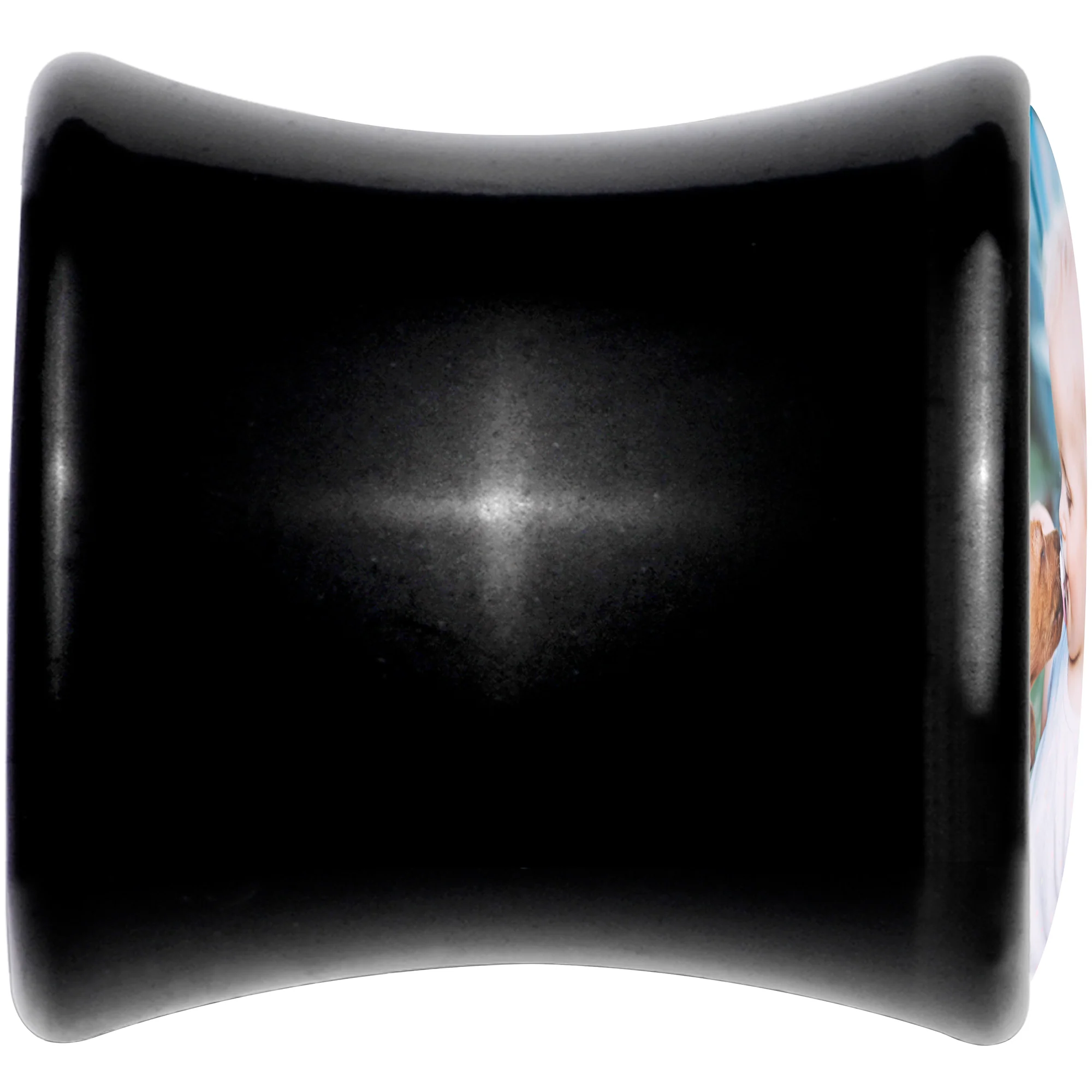 Black Acrylic Custom Photo Saddle Plug - buy 2 for a pair - Image 5
