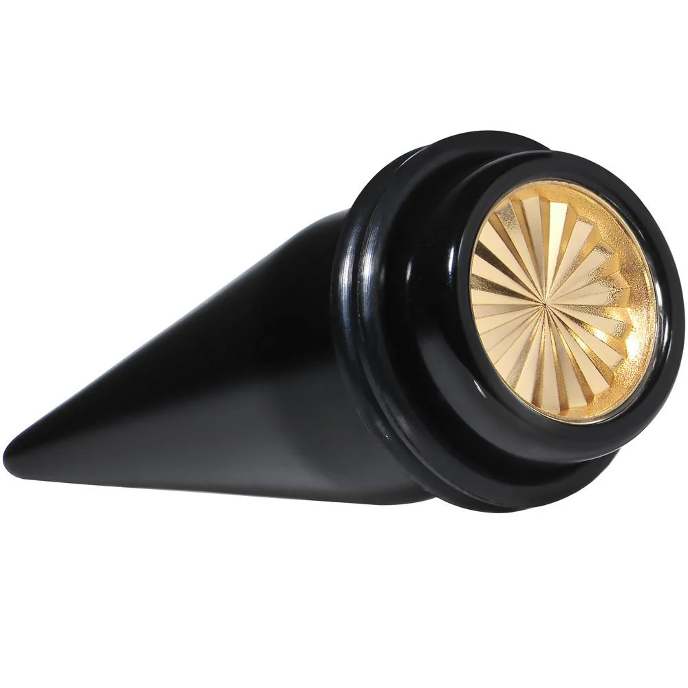 Black Acrylic Gold Flashy Tire Rim Taper 2G to 20mm - Image 7