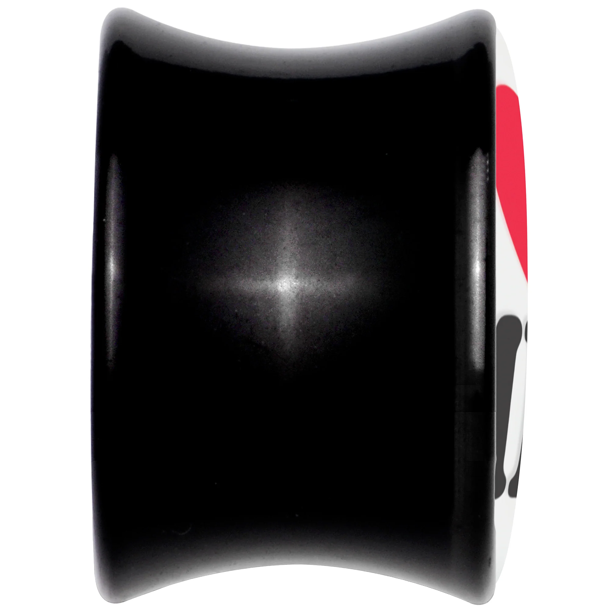 Black Acrylic I Love Me Double Flare Plug Set by Onyx O - Image 5