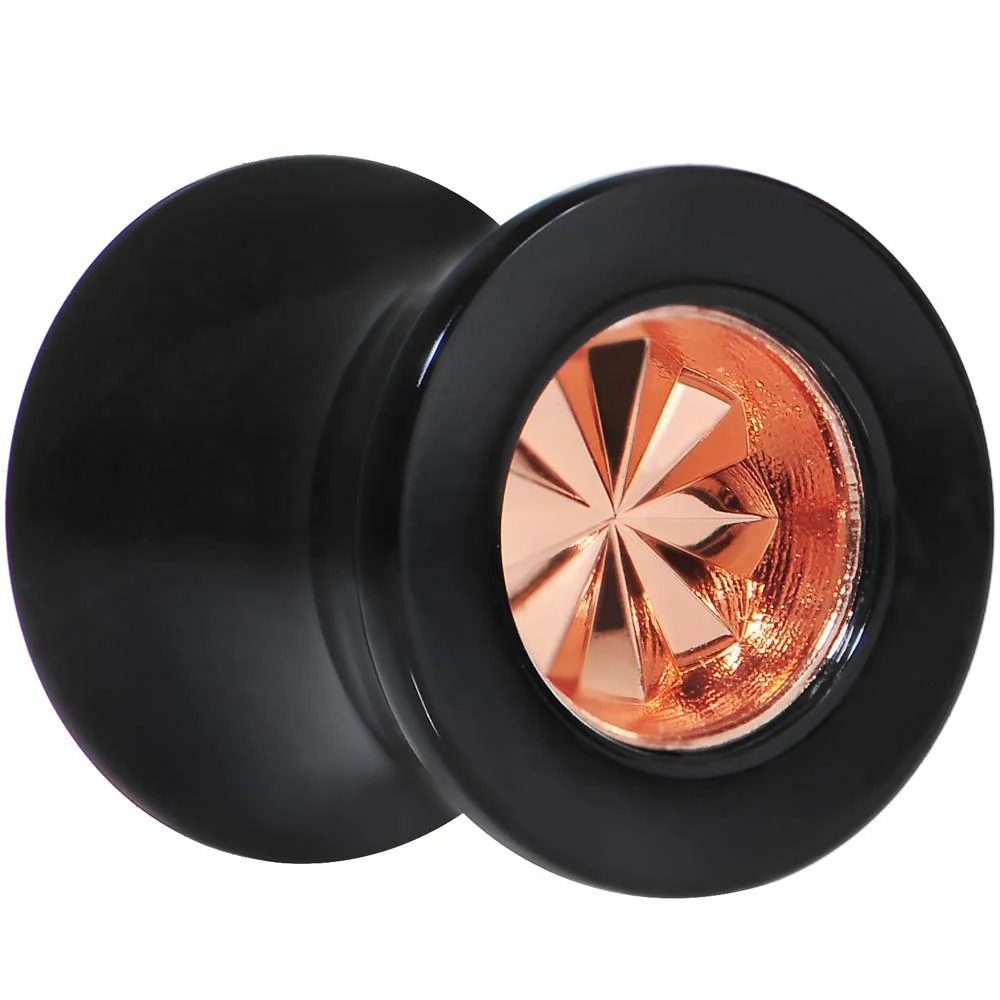 Black Acrylic Pink Flashy Tire Rim Saddle Plug 2G to 20mm - Image 3