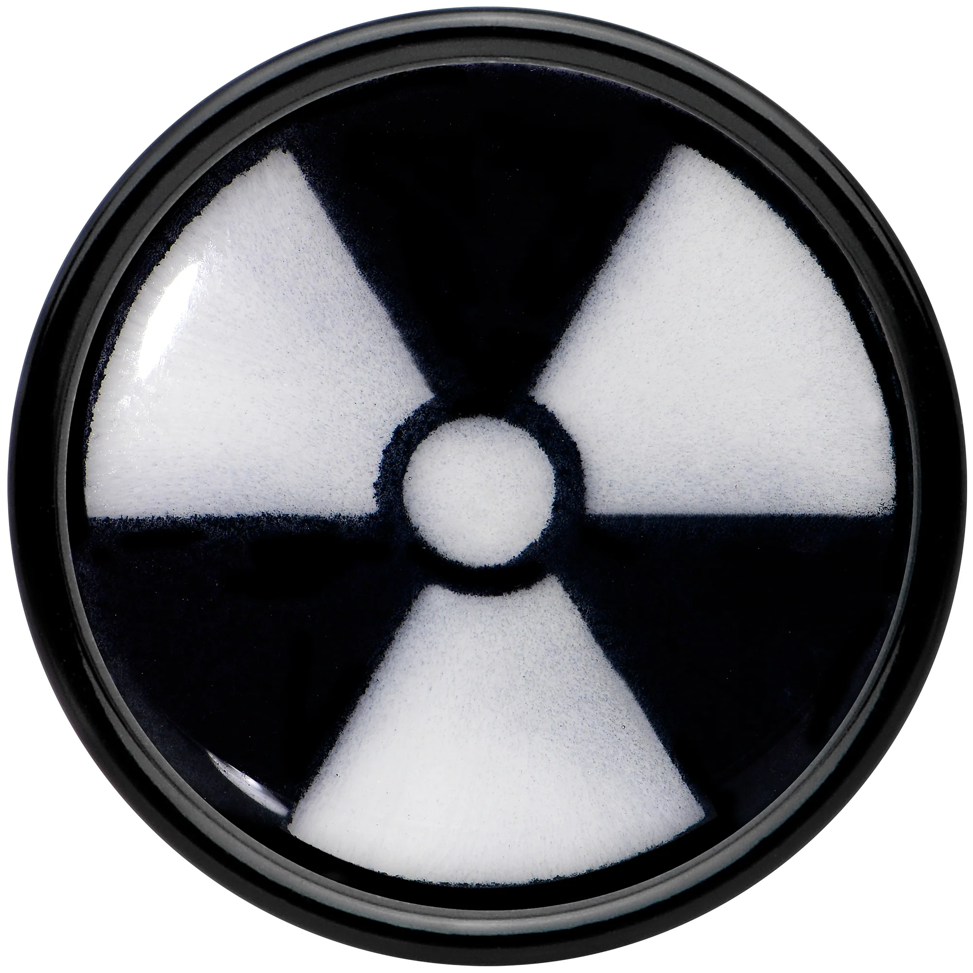 Black Acrylic Radioactive Glow in the Dark Double Flare Plug Set by Onyx O - Image 5