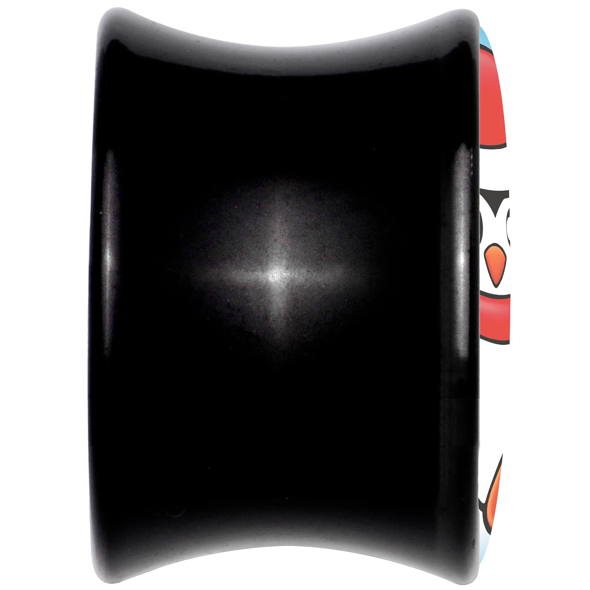 Black Acrylic Snowfall Holiday Penguin Double Flare Plug Set by Onyx O - Image 5