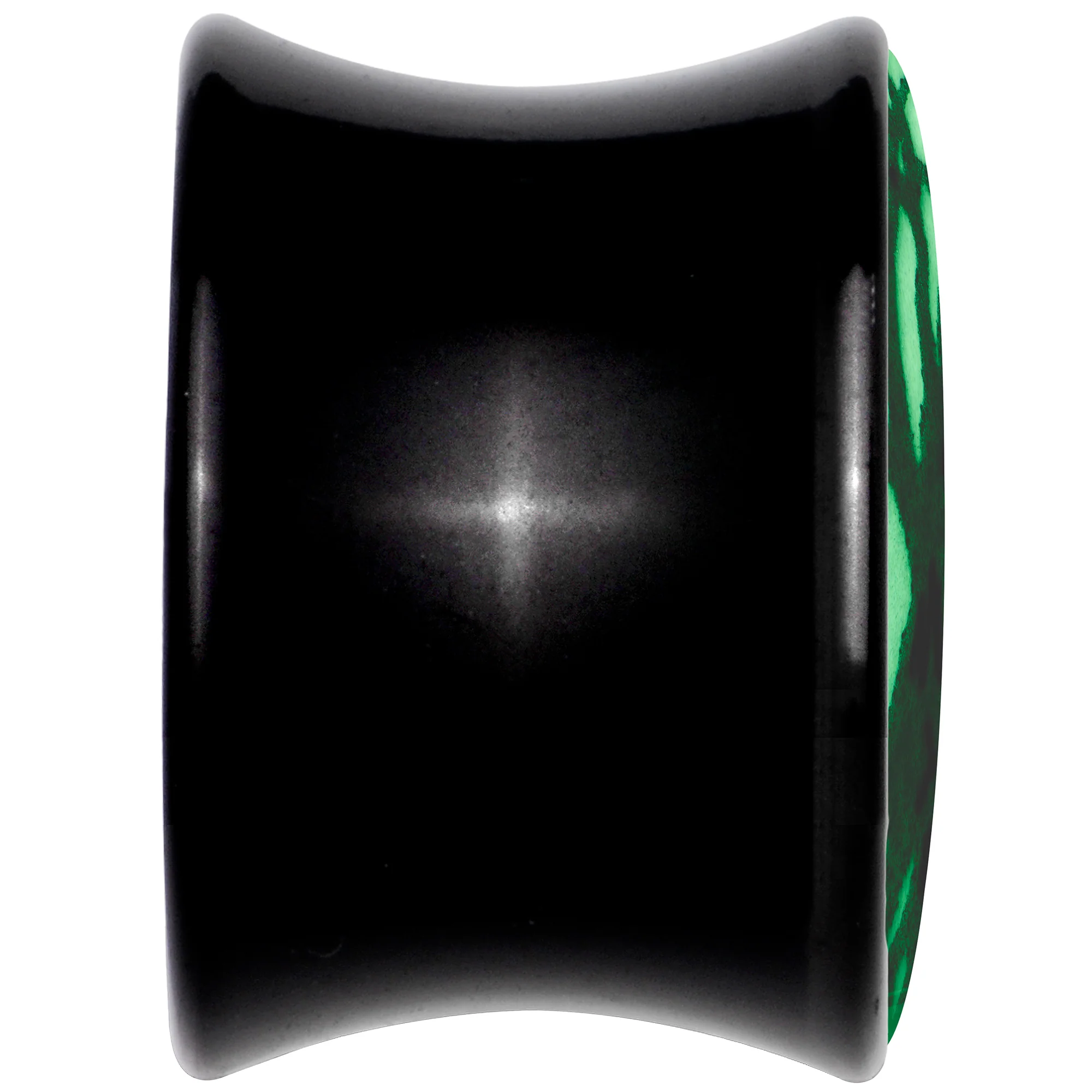 Black Acrylic Tree Of Life Glow in the Dark Double Flare Plug Set by Onyx O - Image 5