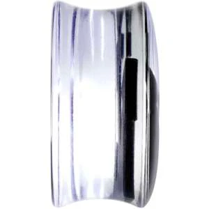 Clear Acrylic Black Anchor Saddle Plug Set 6mm to 20mm - Image 3