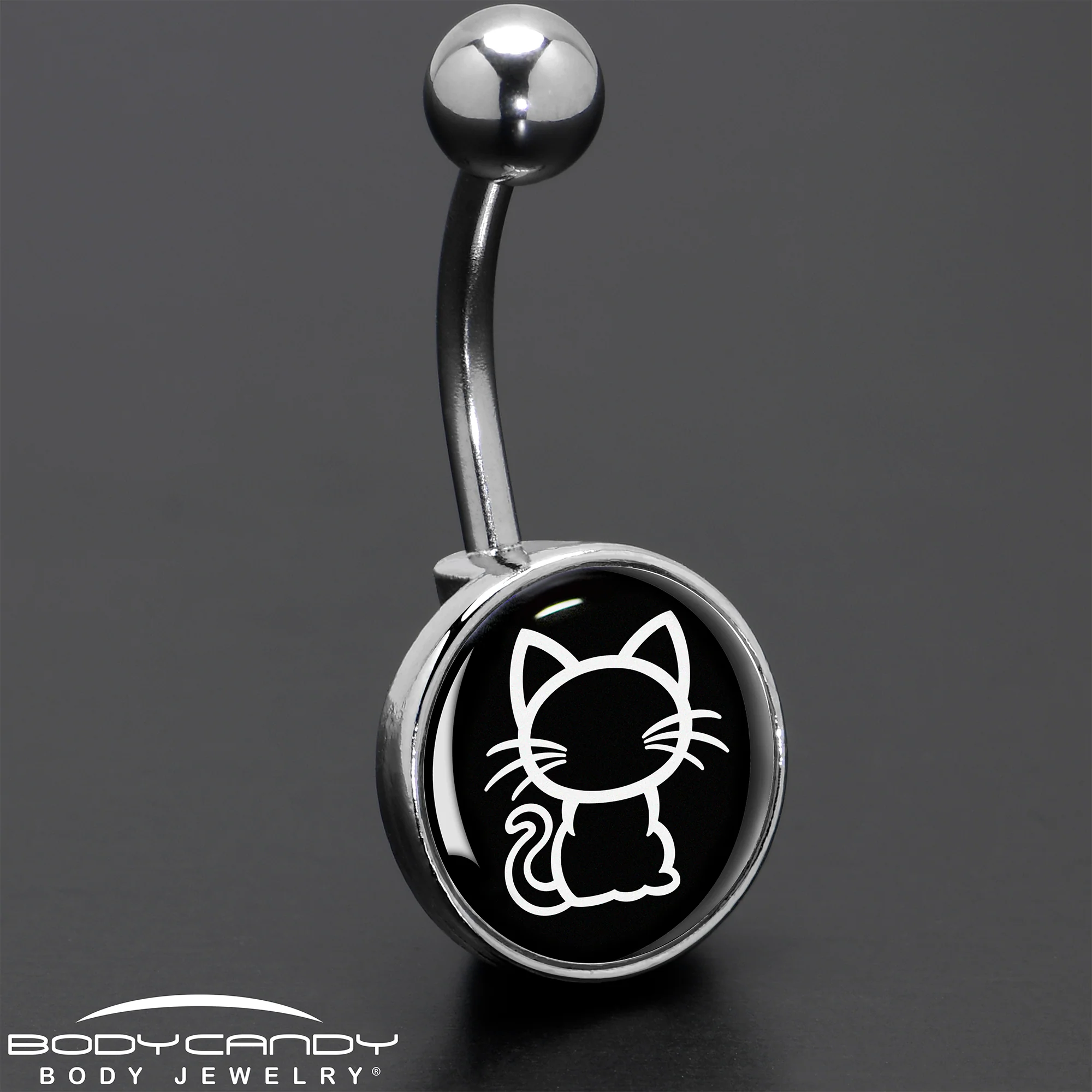 Black and White Kitty Cat Belly Ring by Onyx O - Image 7