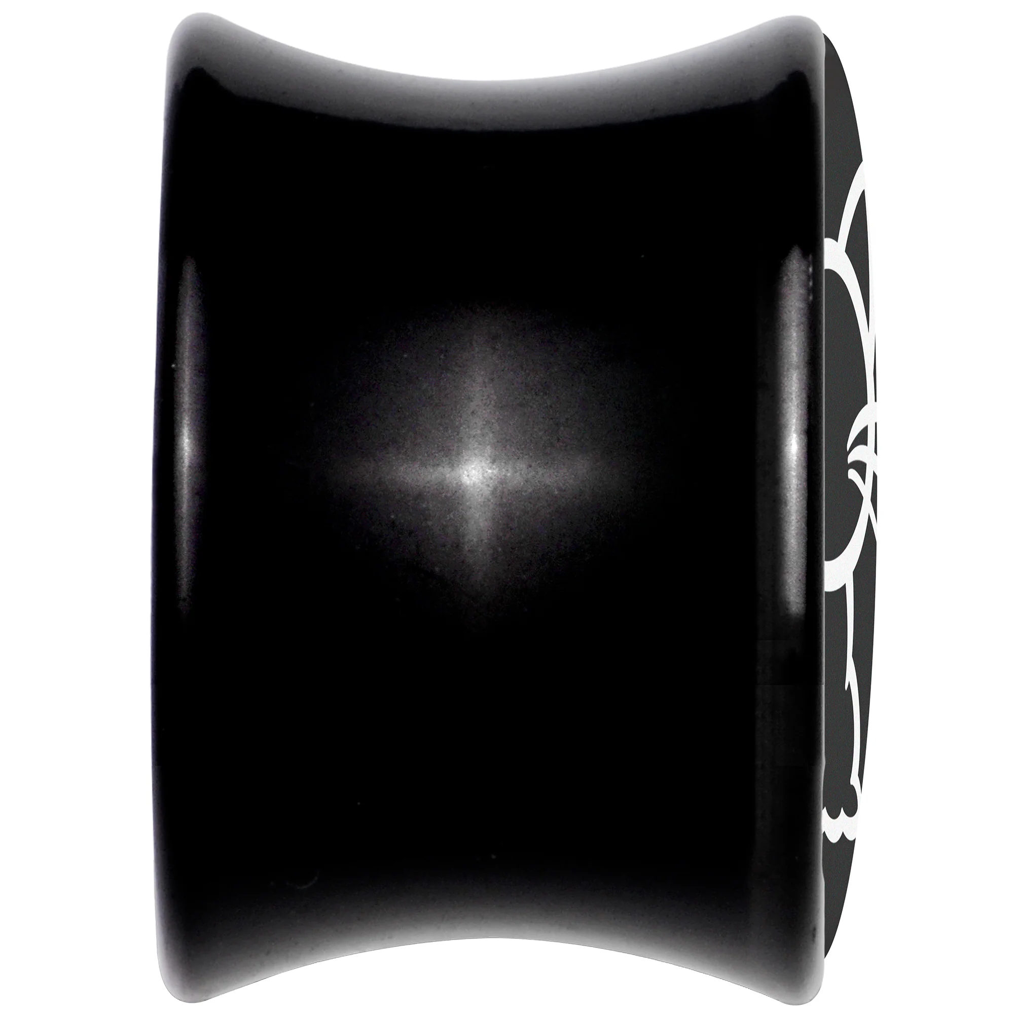 Black and White Kitty Cat Black Acrylic Saddle Plug Set 8mm to 20mm by Onyx O - Image 5