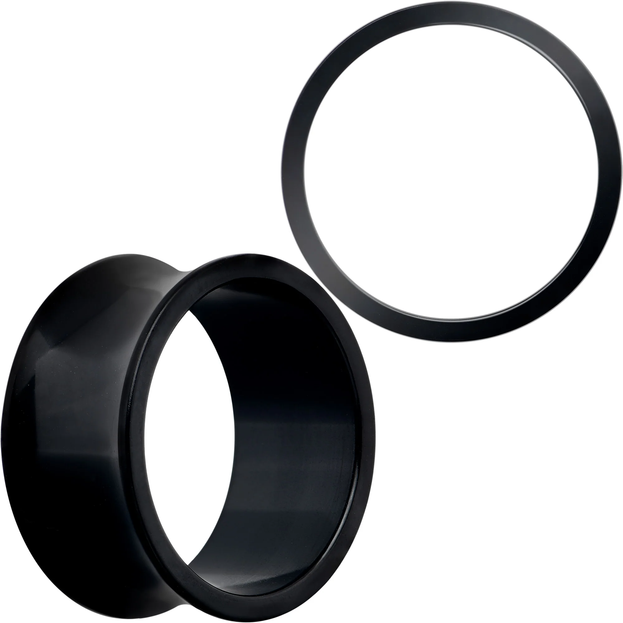 Black Hand Polished Double Flare Tunnel Plug Set 6mm to 25mm - Image 11