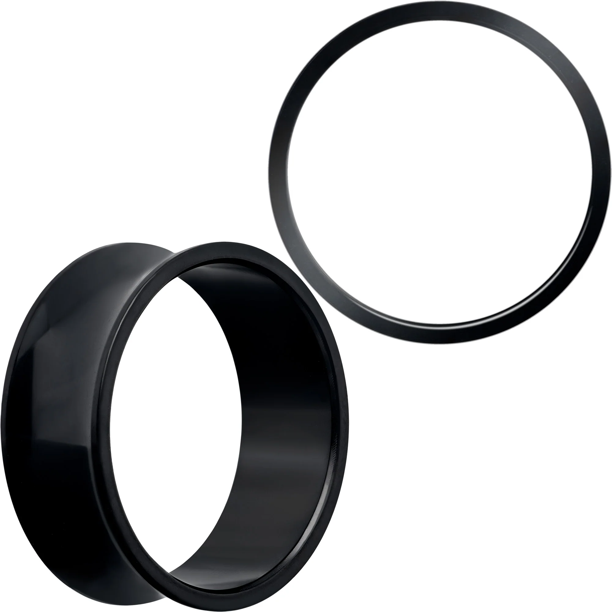 Black Hand Polished Double Flare Tunnel Plug Set 6mm to 25mm - Image 13