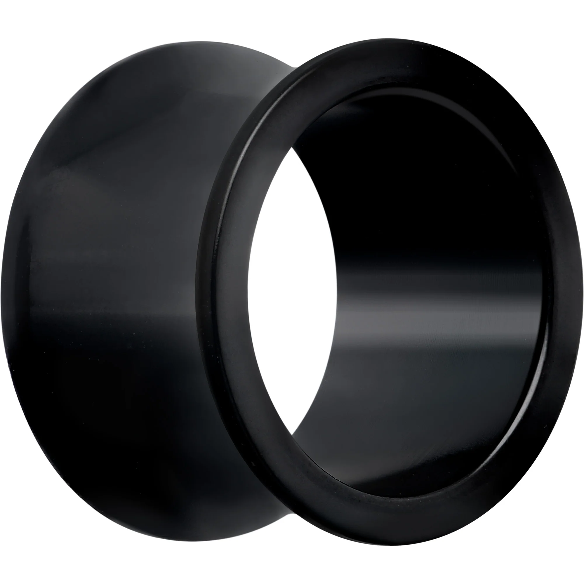 Black Hand Polished Double Flare Tunnel Plug Set 6mm to 25mm - Image 3