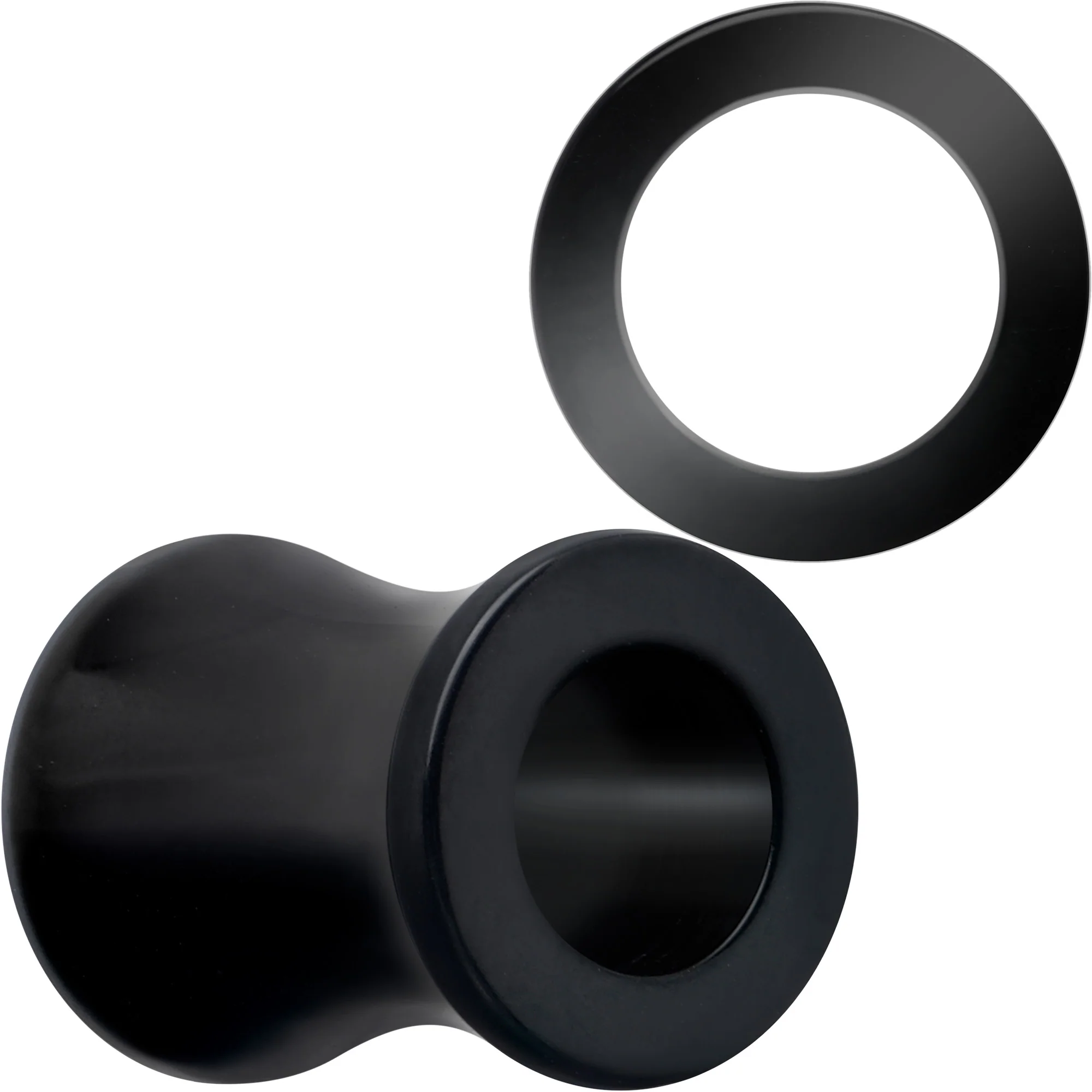 Black Hand Polished Double Flare Tunnel Plug Set 6mm to 25mm - Image 5