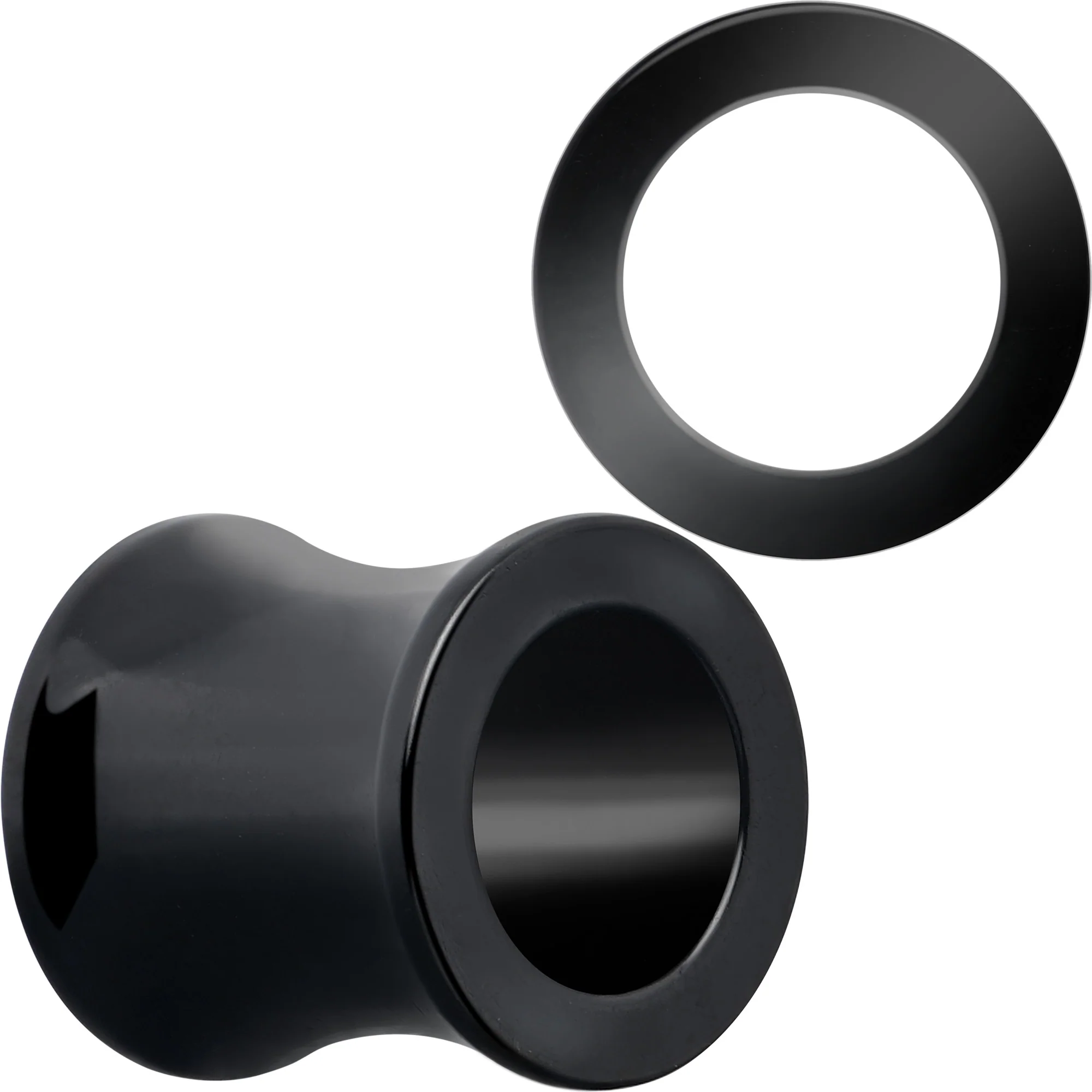 Black Hand Polished Double Flare Tunnel Plug Set 6mm to 25mm - Image 6