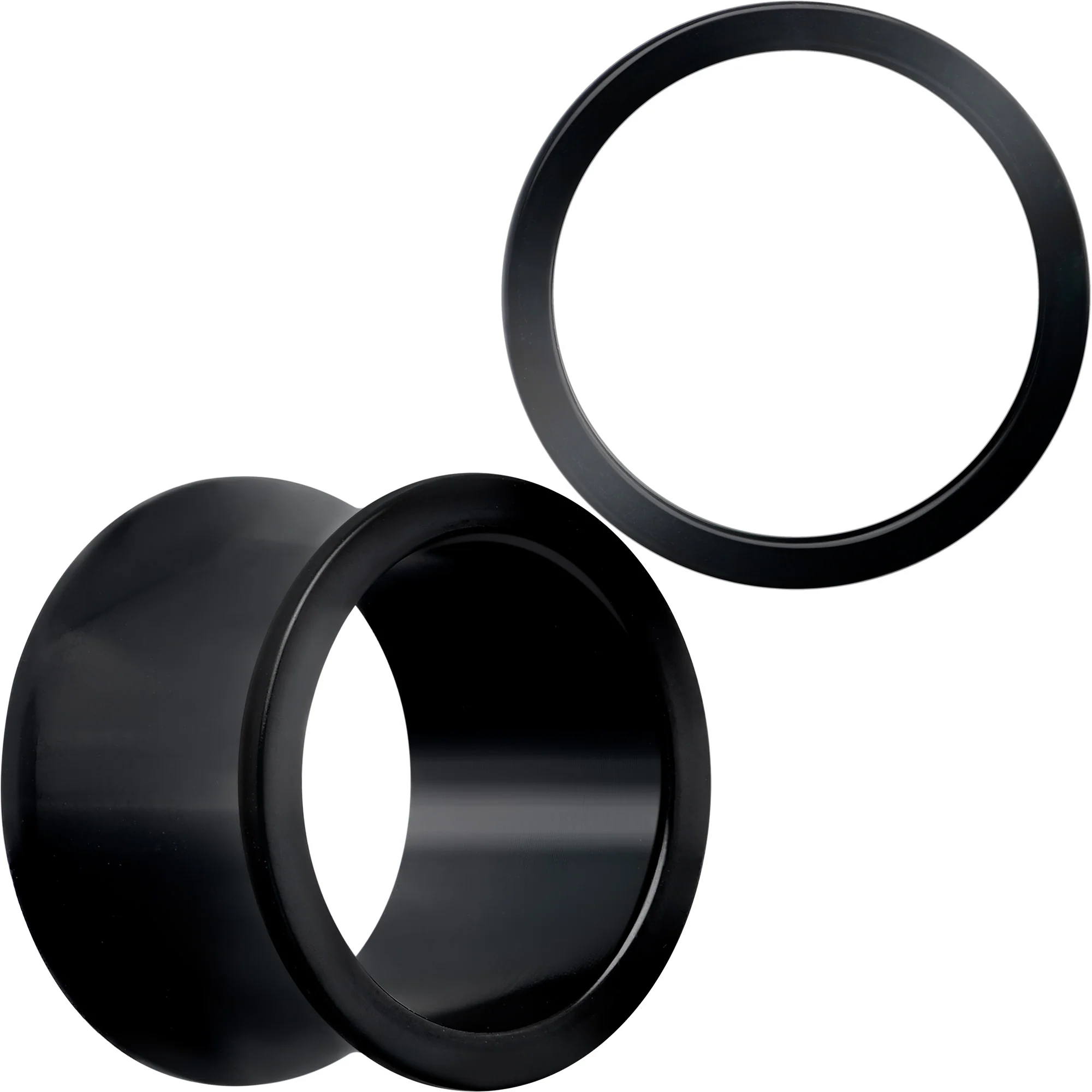 Black Hand Polished Double Flare Tunnel Plug Set 6mm to 25mm - Image 9