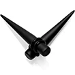 Black Matte Acrylic Straight Taper Set Available in Sizes 12G to 00G - Image 5