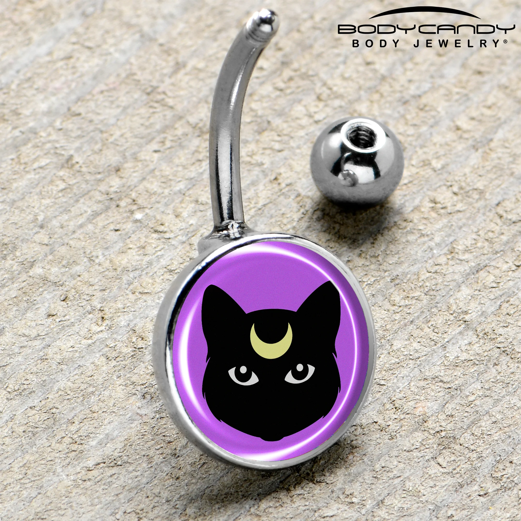 Black Mystic Kitty Cat Belly Ring by Onyx O - Image 4