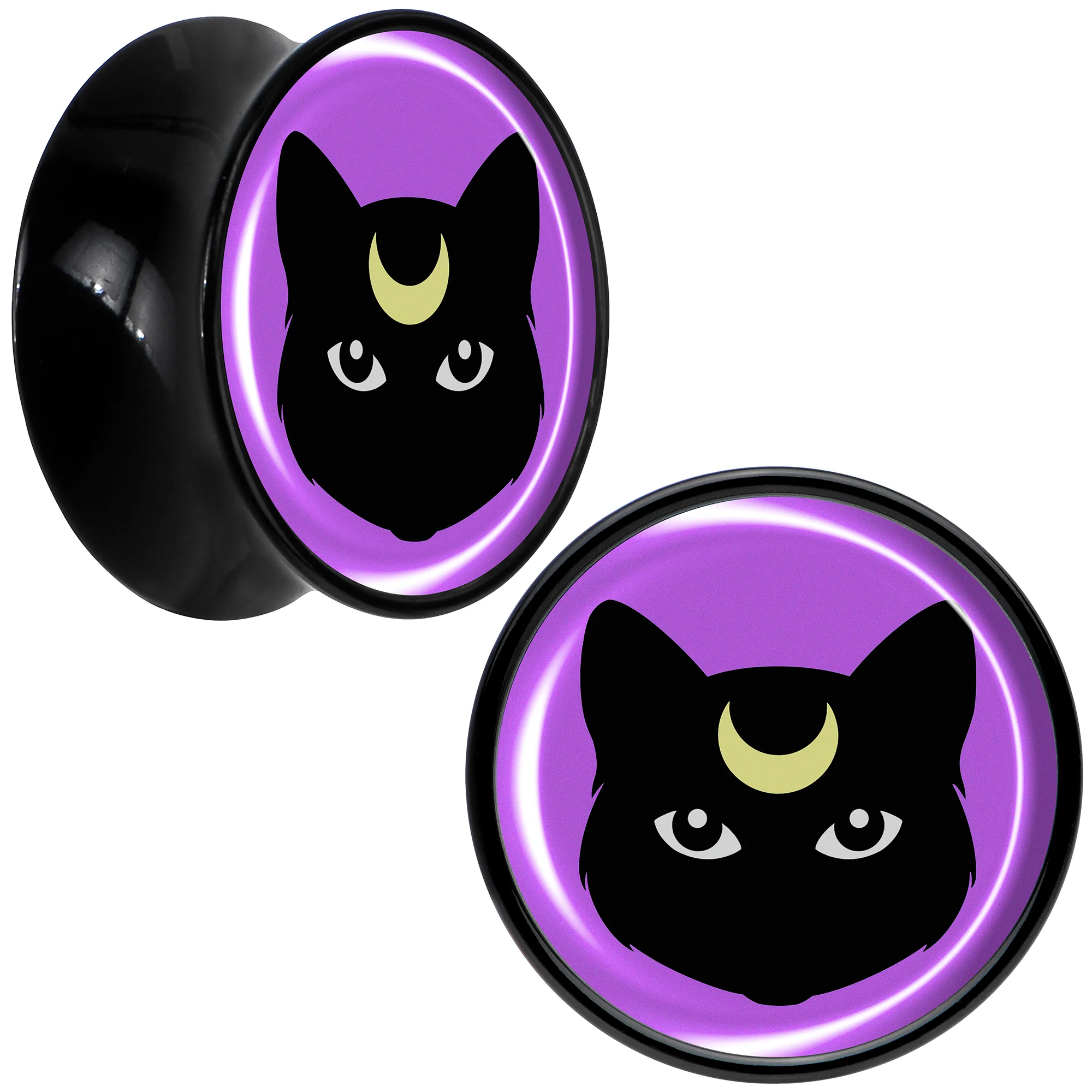 Black Mystic Kitty Cat Black Acrylic Saddle Plug Set by Onyx O - Image 10