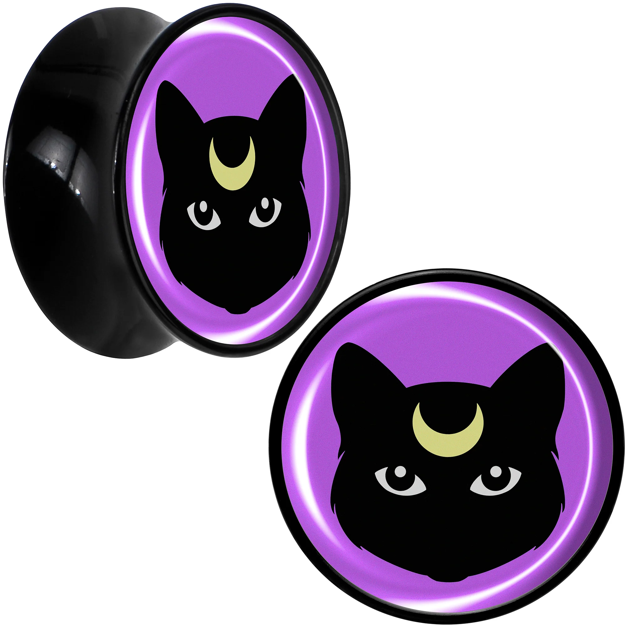Black Mystic Kitty Cat Black Acrylic Saddle Plug Set by Onyx O - Image 11
