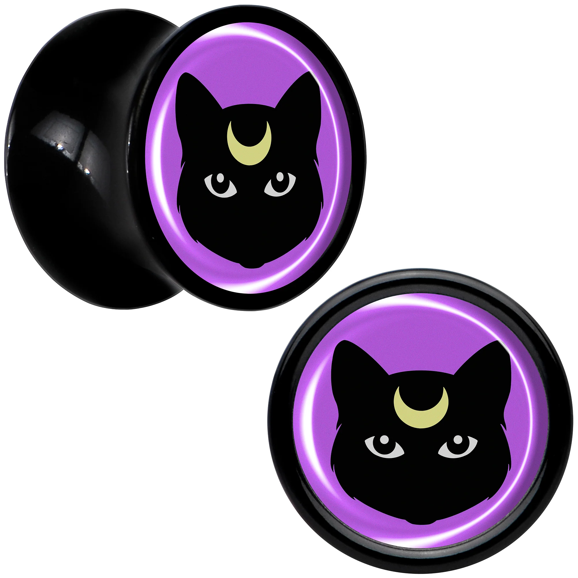 Black Mystic Kitty Cat Black Acrylic Saddle Plug Set by Onyx O - Image 13
