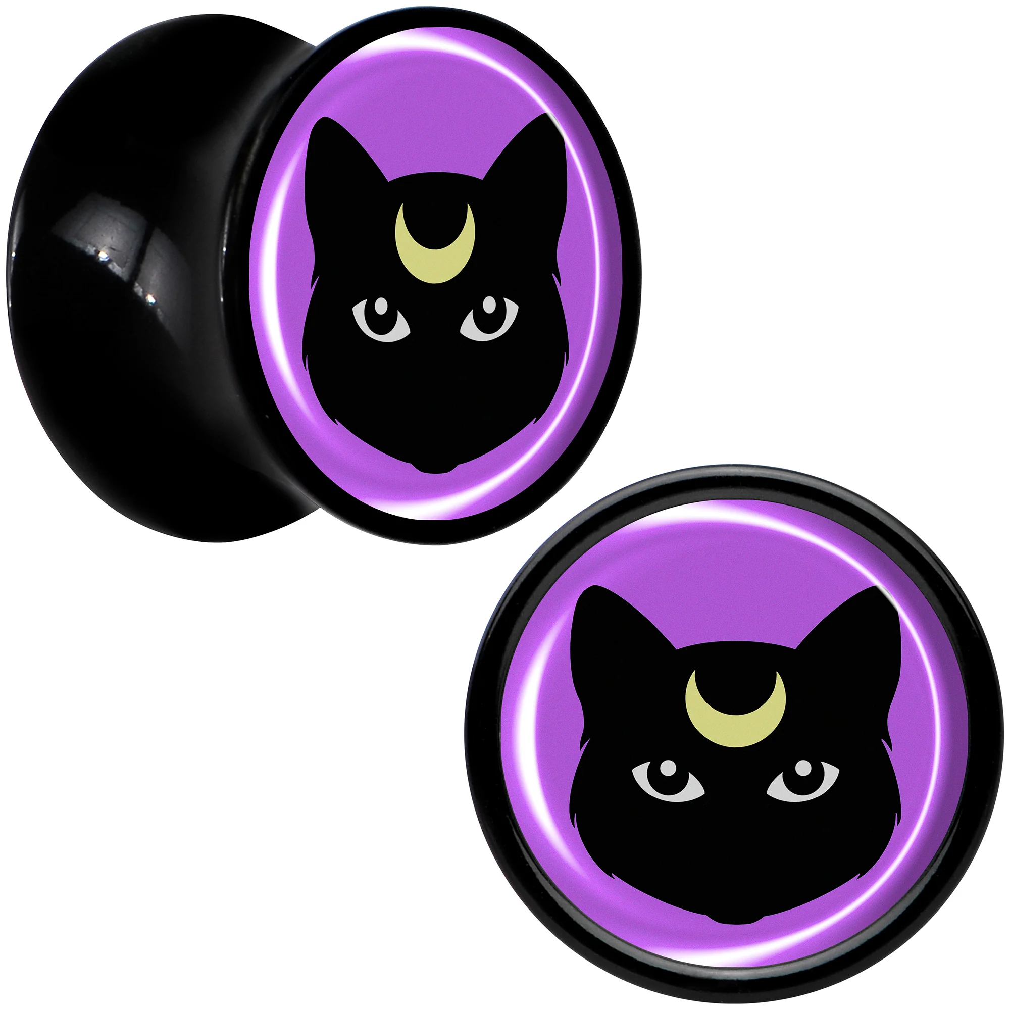 Black Mystic Kitty Cat Black Acrylic Saddle Plug Set by Onyx O - Image 6