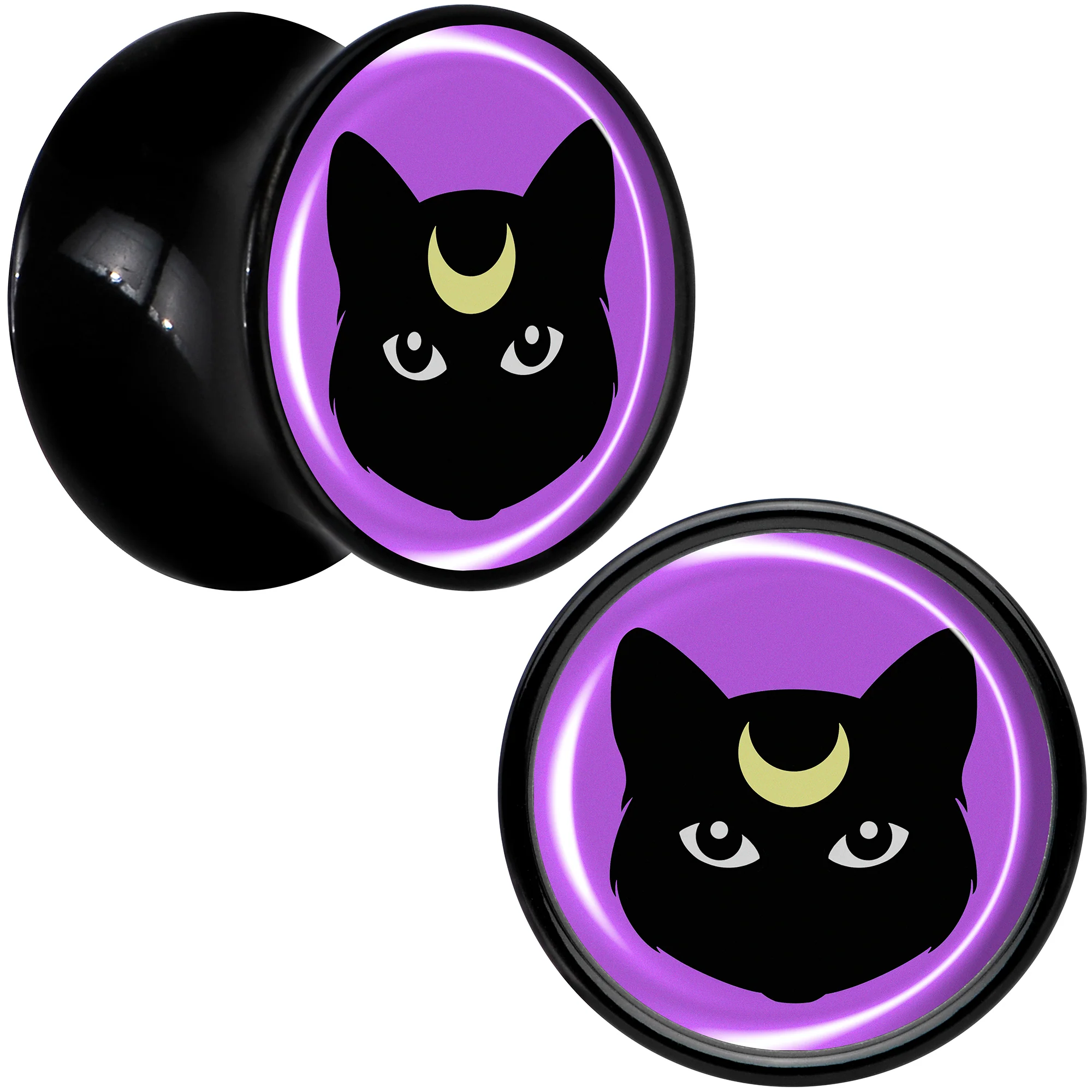 Black Mystic Kitty Cat Black Acrylic Saddle Plug Set by Onyx O - Image 8