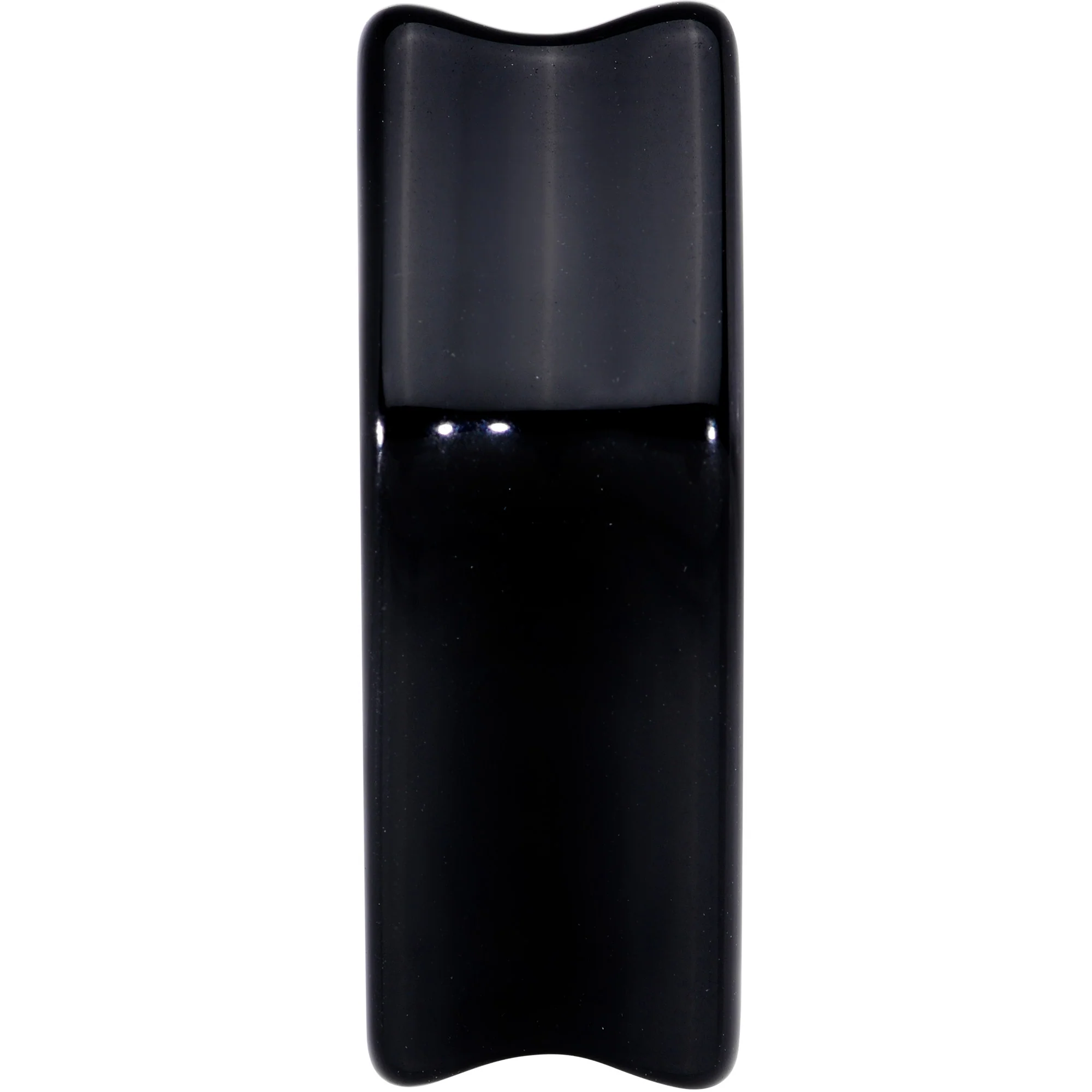 Black Obsidian Coffin Halloween Double Flare Plug Set - Image 6