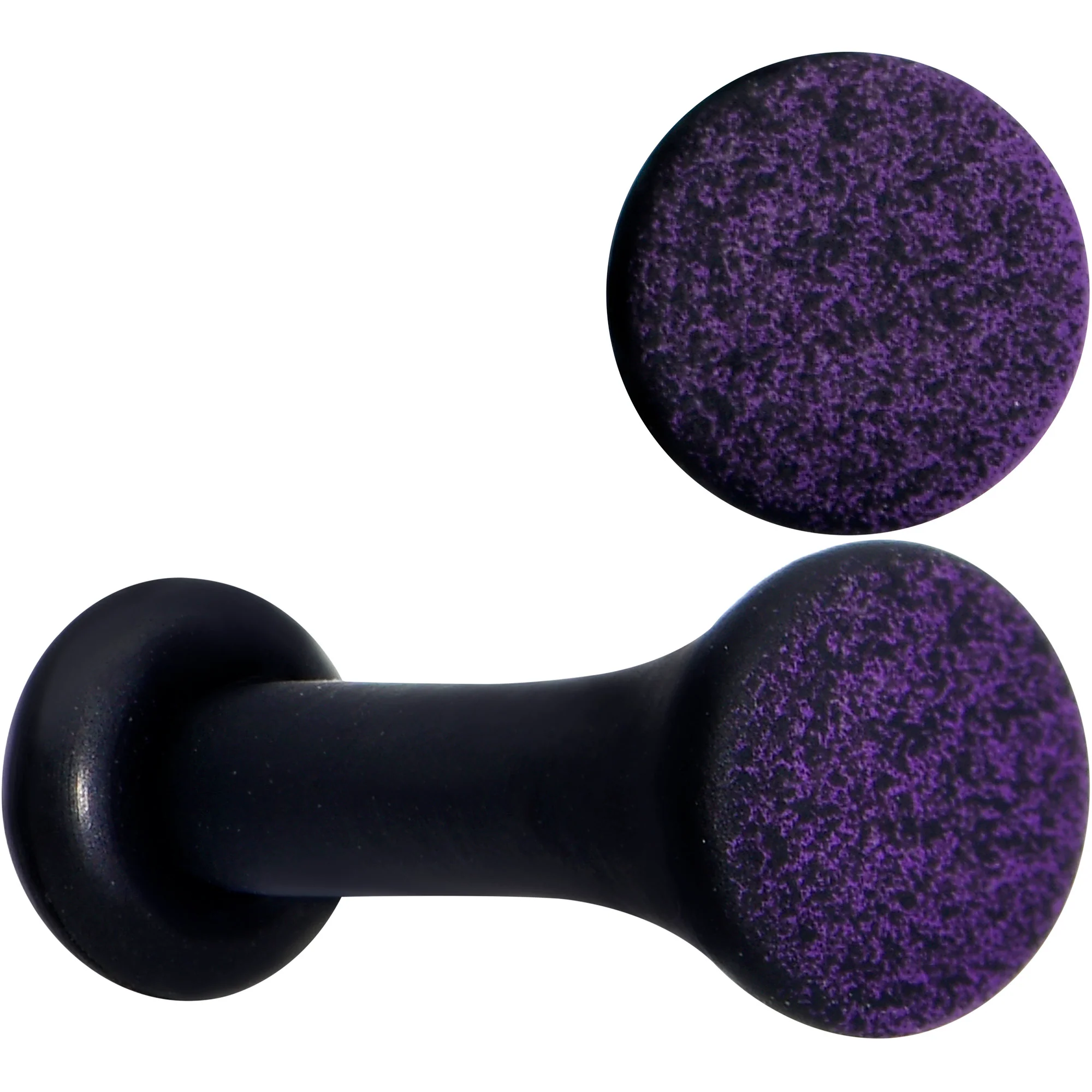Black Purple Ombre Matte Acrylic Single Flare Plug Set Sizes 2mm-12mm - Image 6