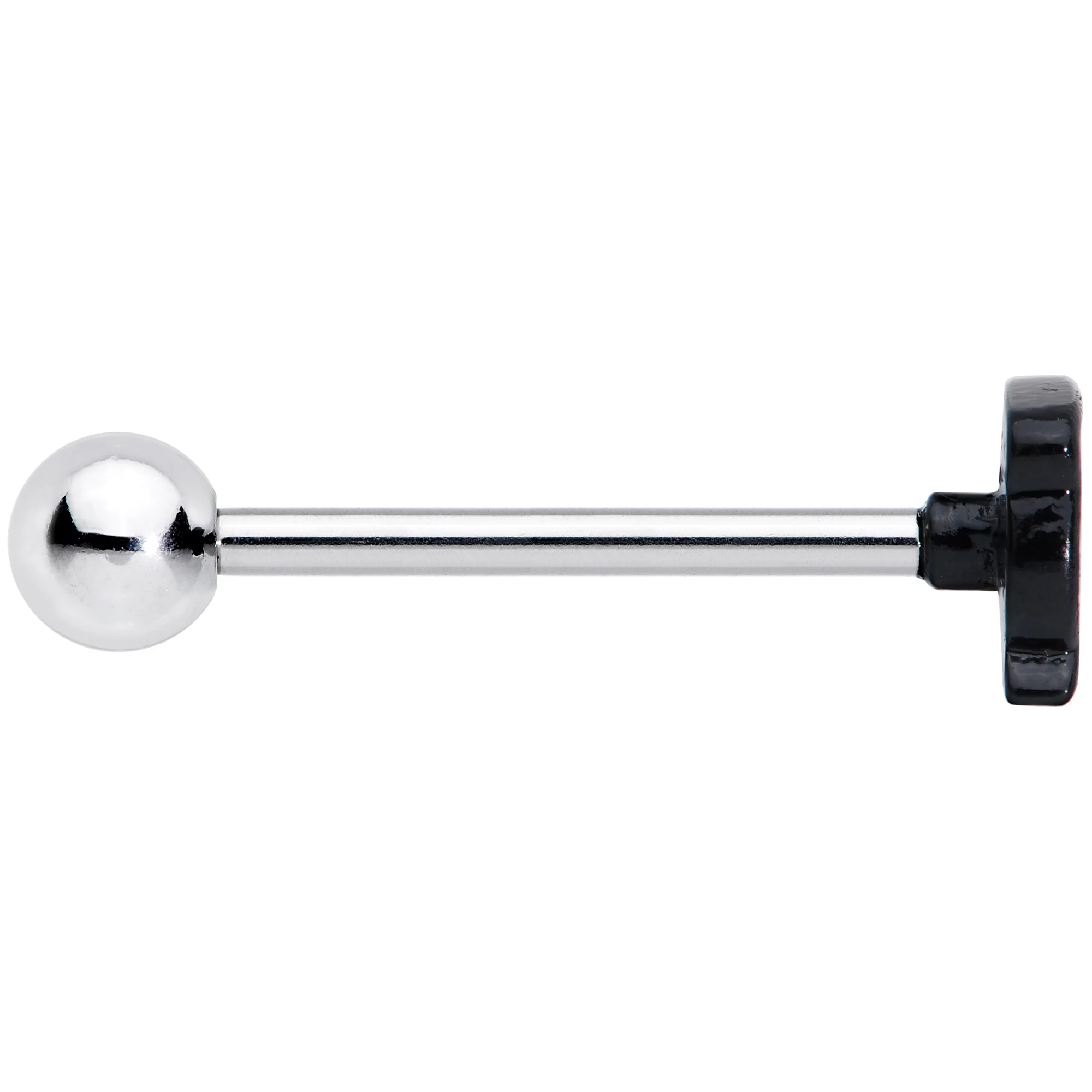 Black Purple Sweet Witch Cauldron Halloween Barbell Tongue Ring - Image 3