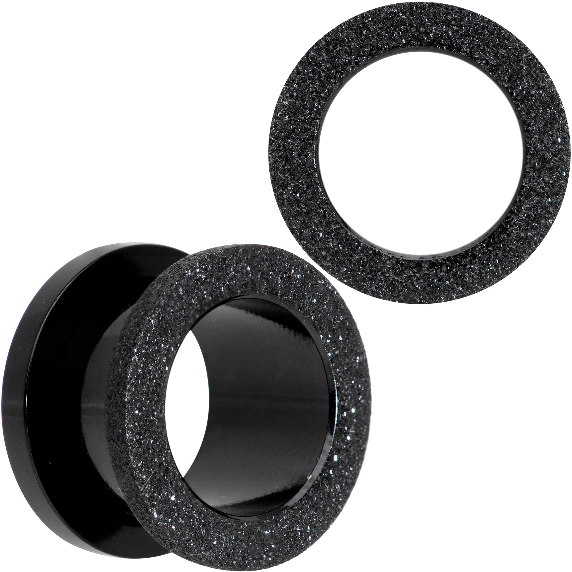 Black PVD Sandblasted Screw Fit Tunnel Plug Set 5mm to 16mm - Image 10